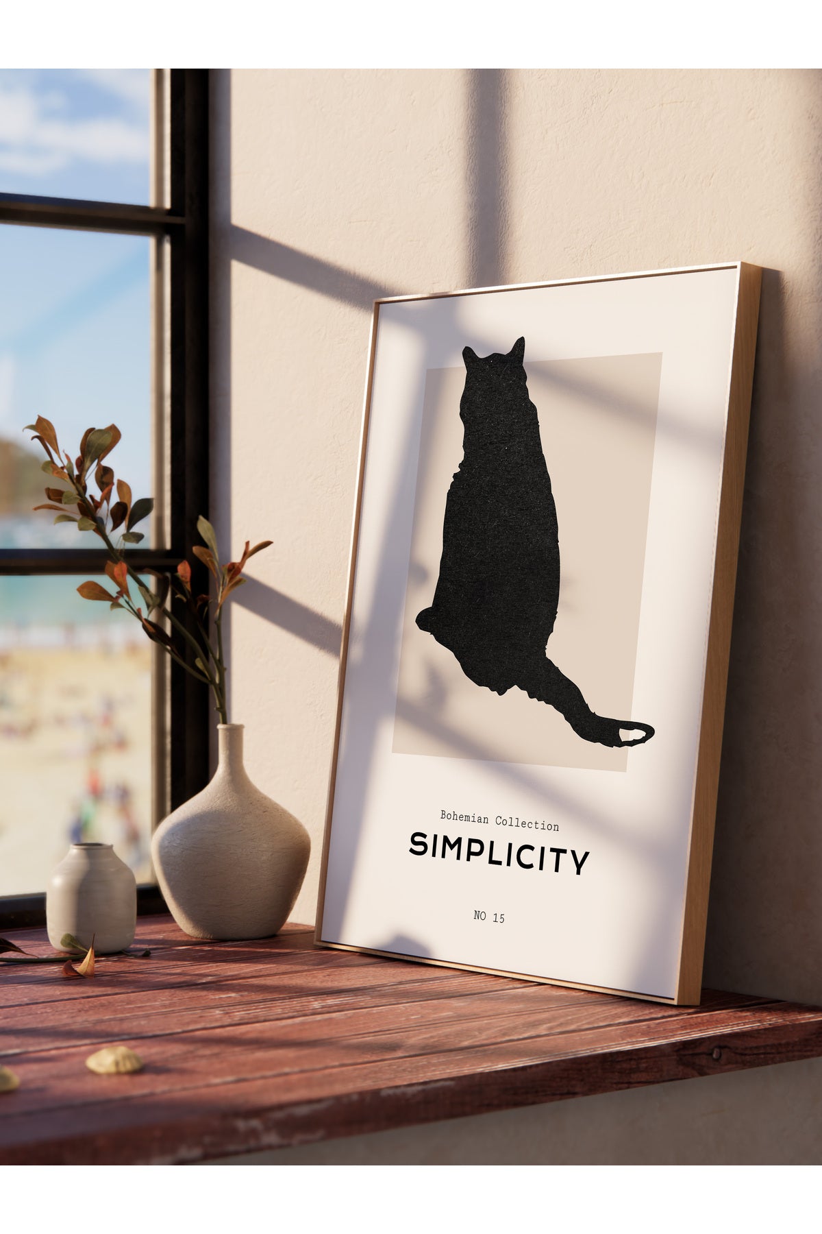 Soft Boho Çerçevesiz Duvar Posteri, İskandinav Temalı Poster - Salon, Mutfak ve Yatak Odası Dekoru