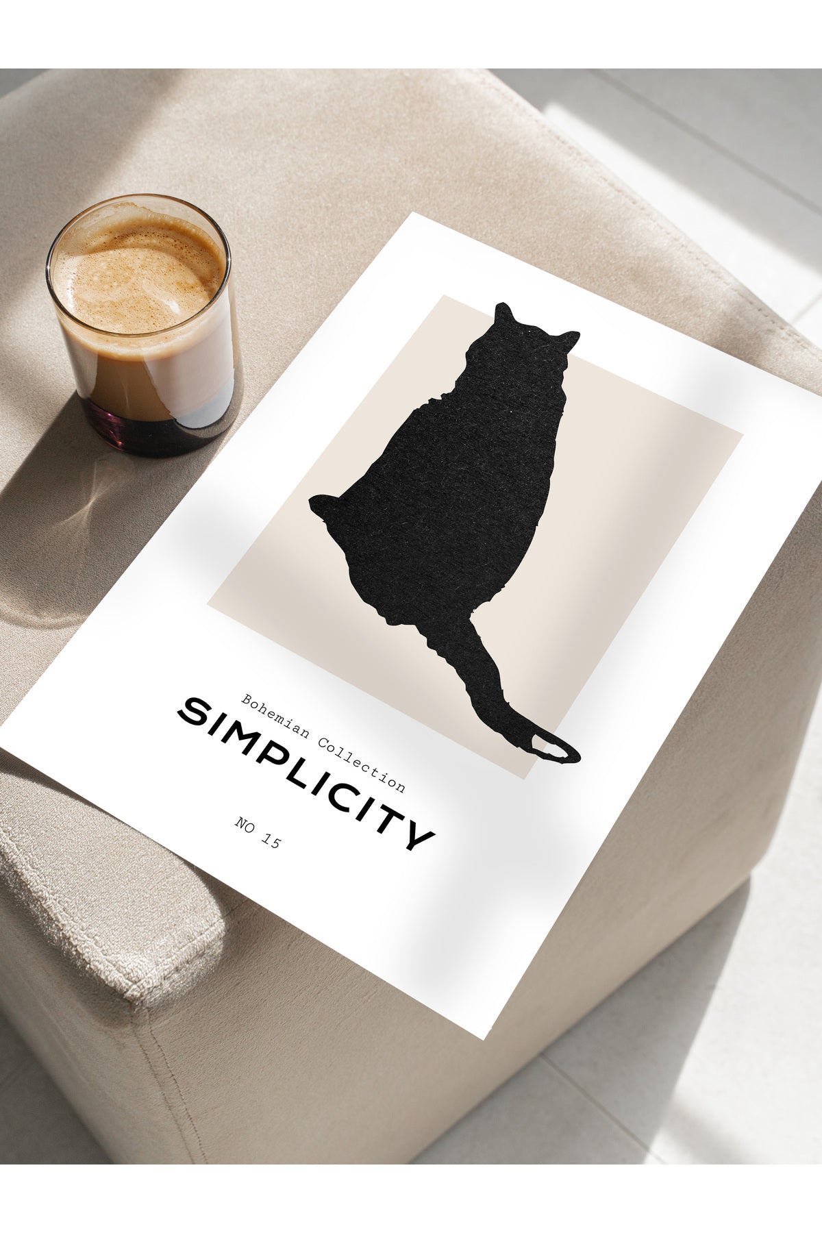 Soft Boho Çerçevesiz Duvar Posteri, İskandinav Temalı Poster - Salon, Mutfak ve Yatak Odası Dekoru