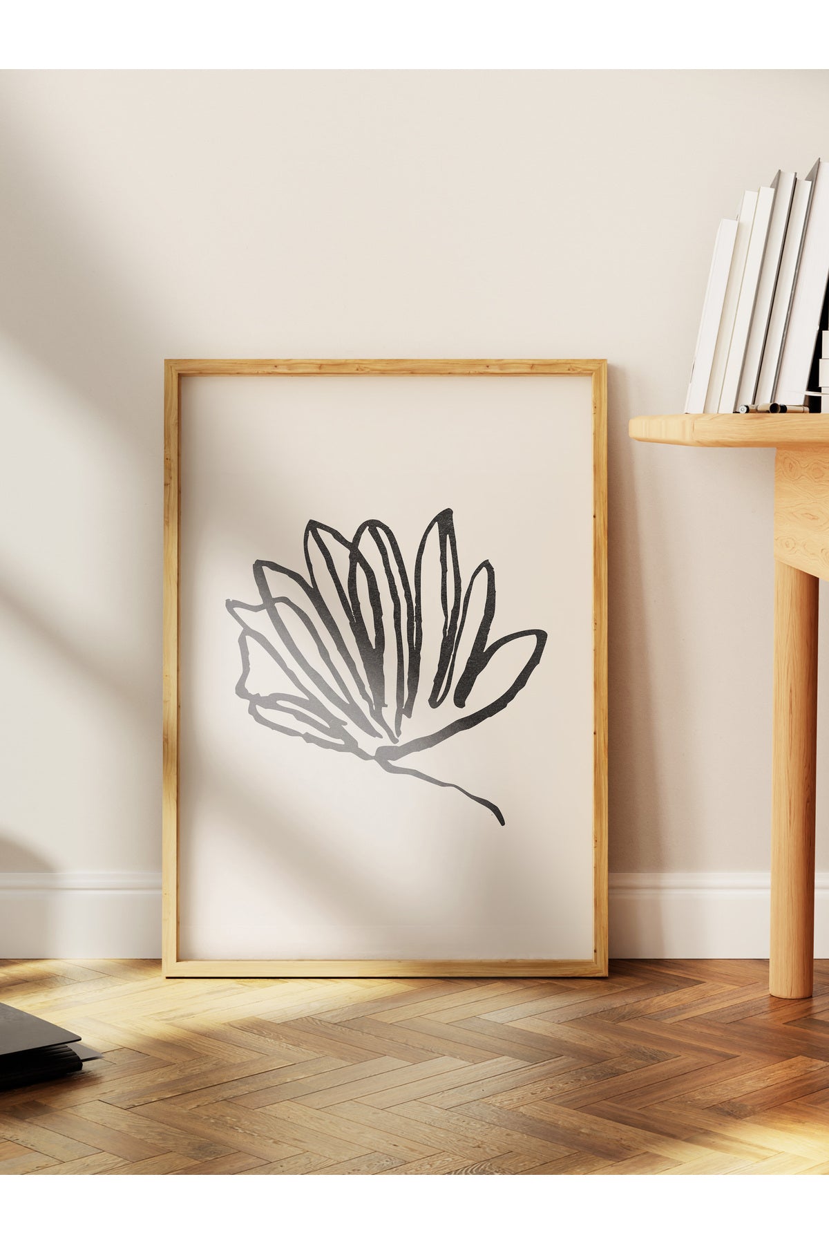 Soft Boho Çerçevesiz Duvar Posteri, İskandinav Temalı Poster - Salon, Mutfak ve Yatak Odası Dekoru