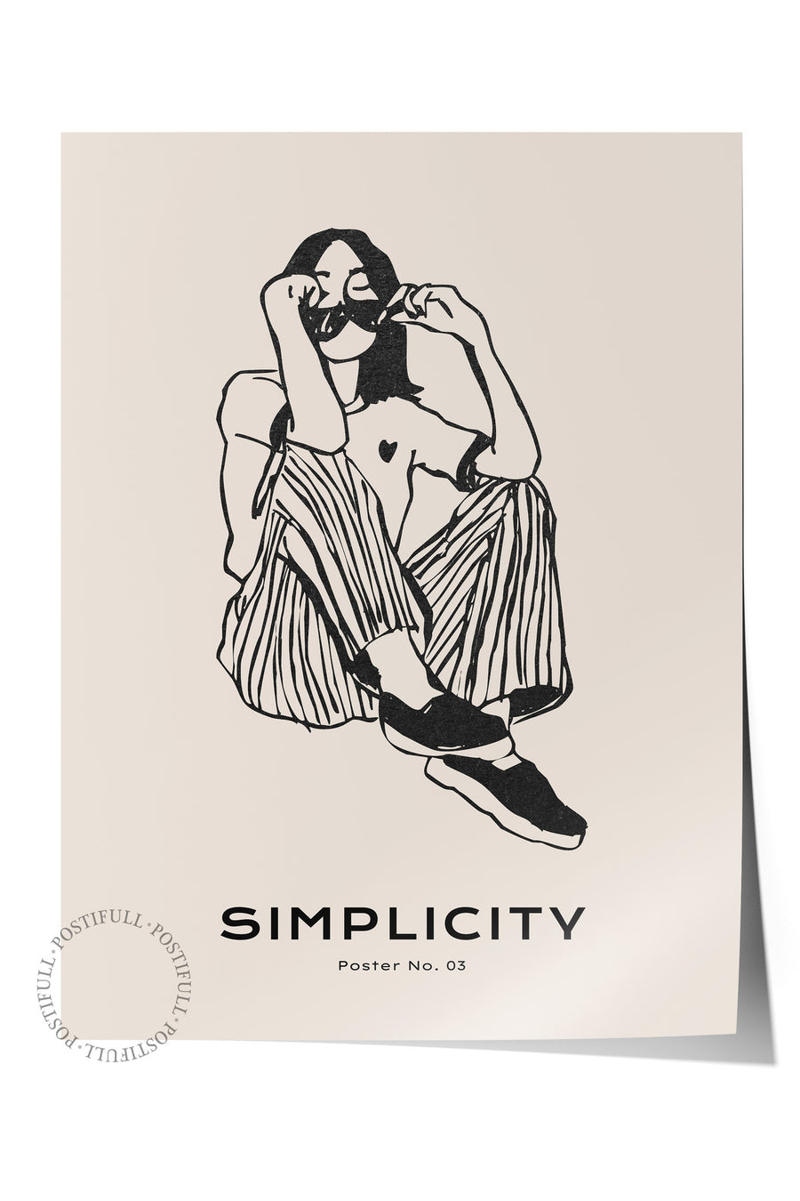 Farklı Tonlarda Simplicity Bohem & Boho Çerçevesiz Poster