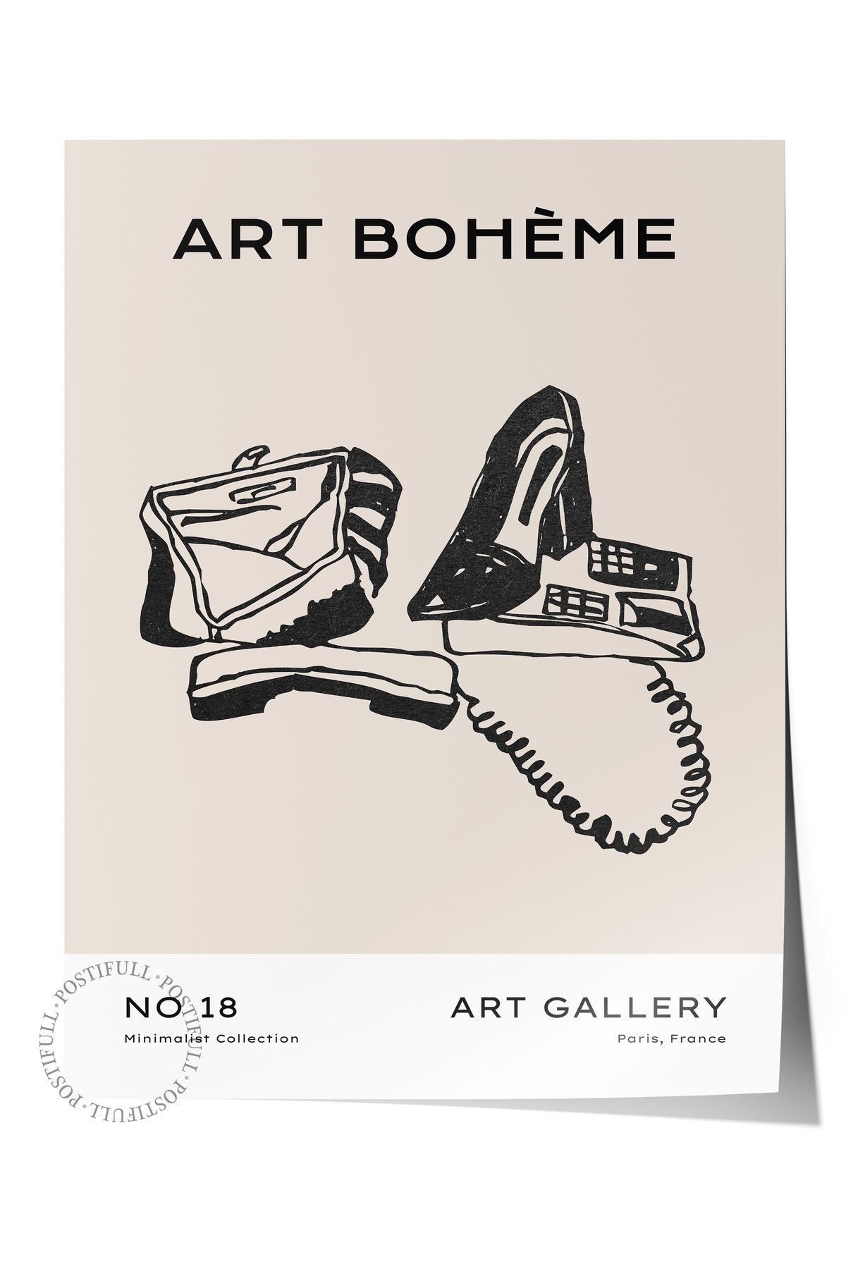 Soft Boho Çerçevesiz Duvar Posteri, İskandinav Temalı Poster - Salon, Mutfak ve Yatak Odası Dekoru