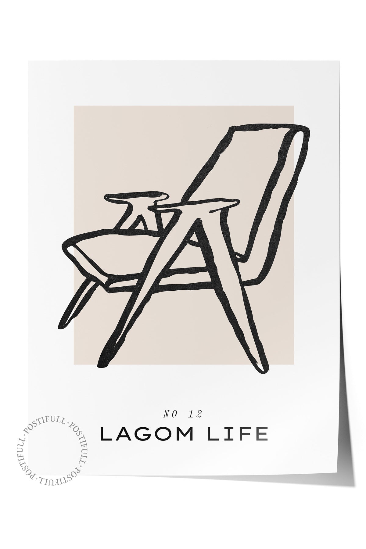 Soft Boho Çerçevesiz Duvar Posteri, İskandinav Temalı Poster - Salon, Mutfak ve Yatak Odası Dekoru