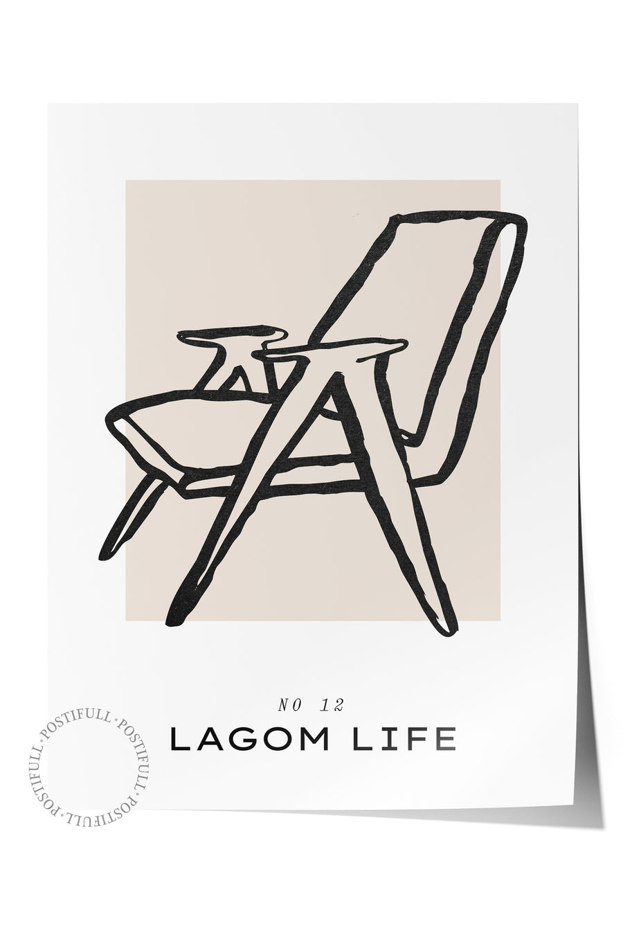 Farklı Tonlarda LAGOM LIFE Bohem & Boho Çerçevesiz Poster