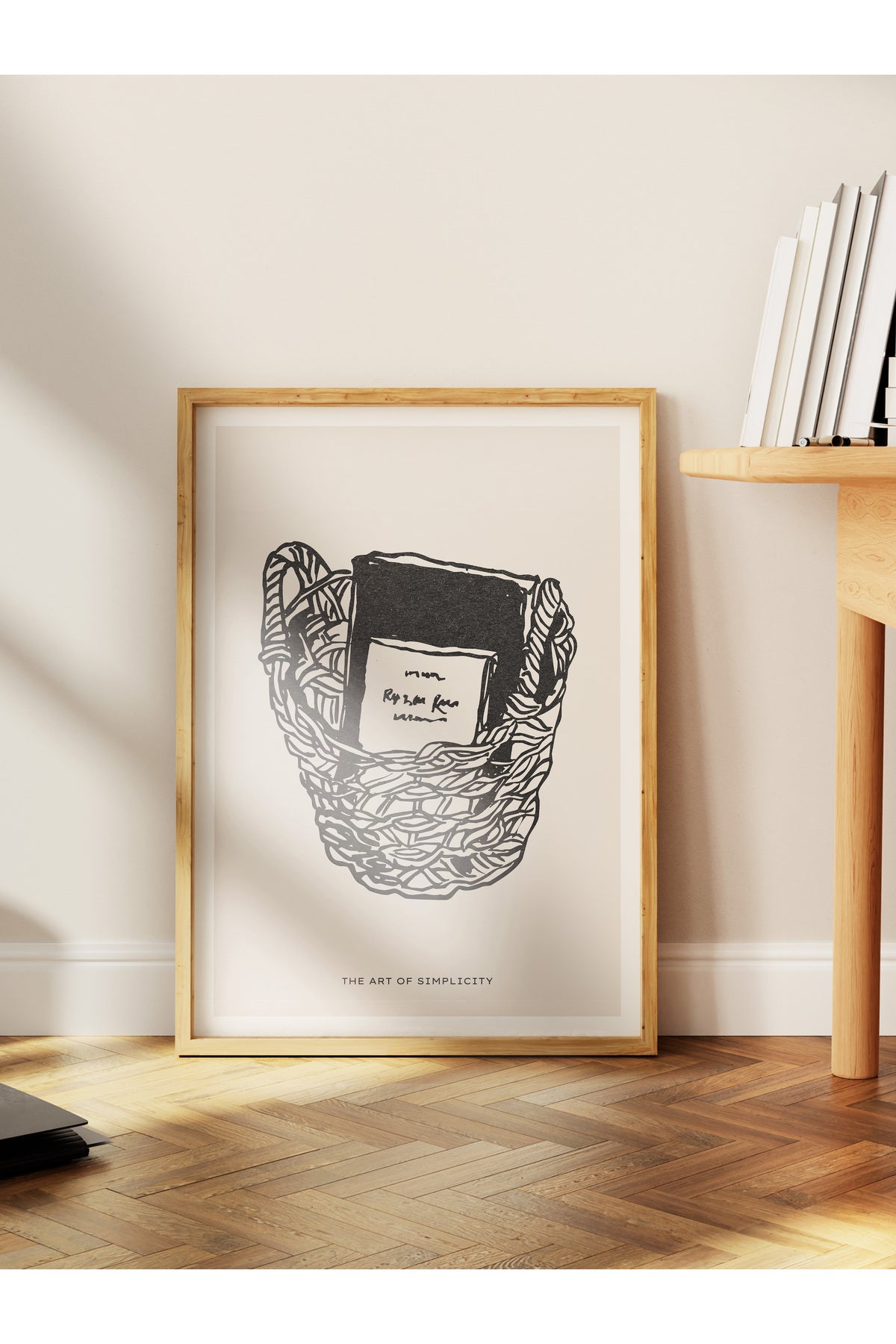 Soft Boho Çerçevesiz Duvar Posteri, İskandinav Temalı Poster - Salon, Mutfak ve Yatak Odası Dekoru