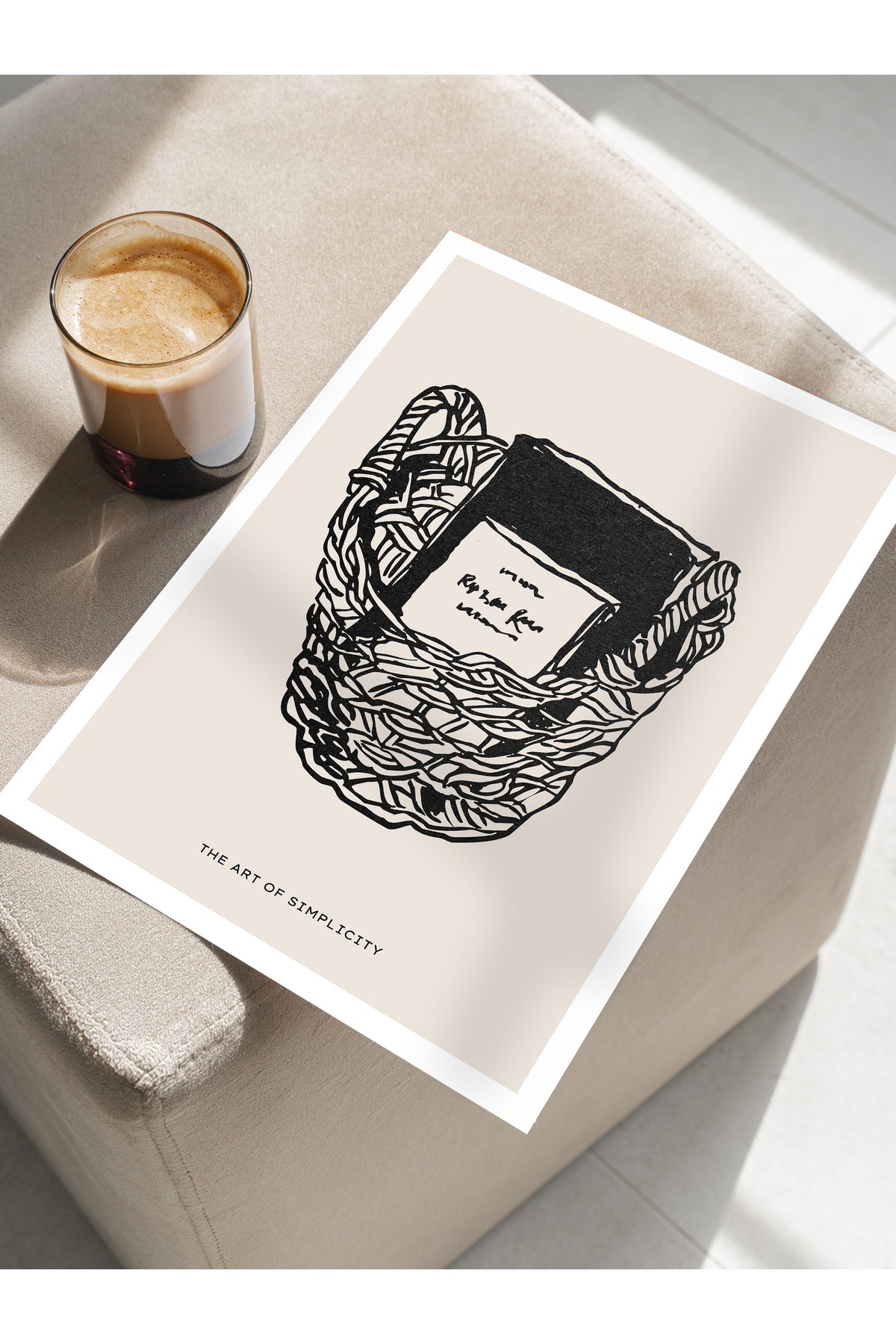 Soft Boho Çerçevesiz Duvar Posteri, İskandinav Temalı Poster - Salon, Mutfak ve Yatak Odası Dekoru