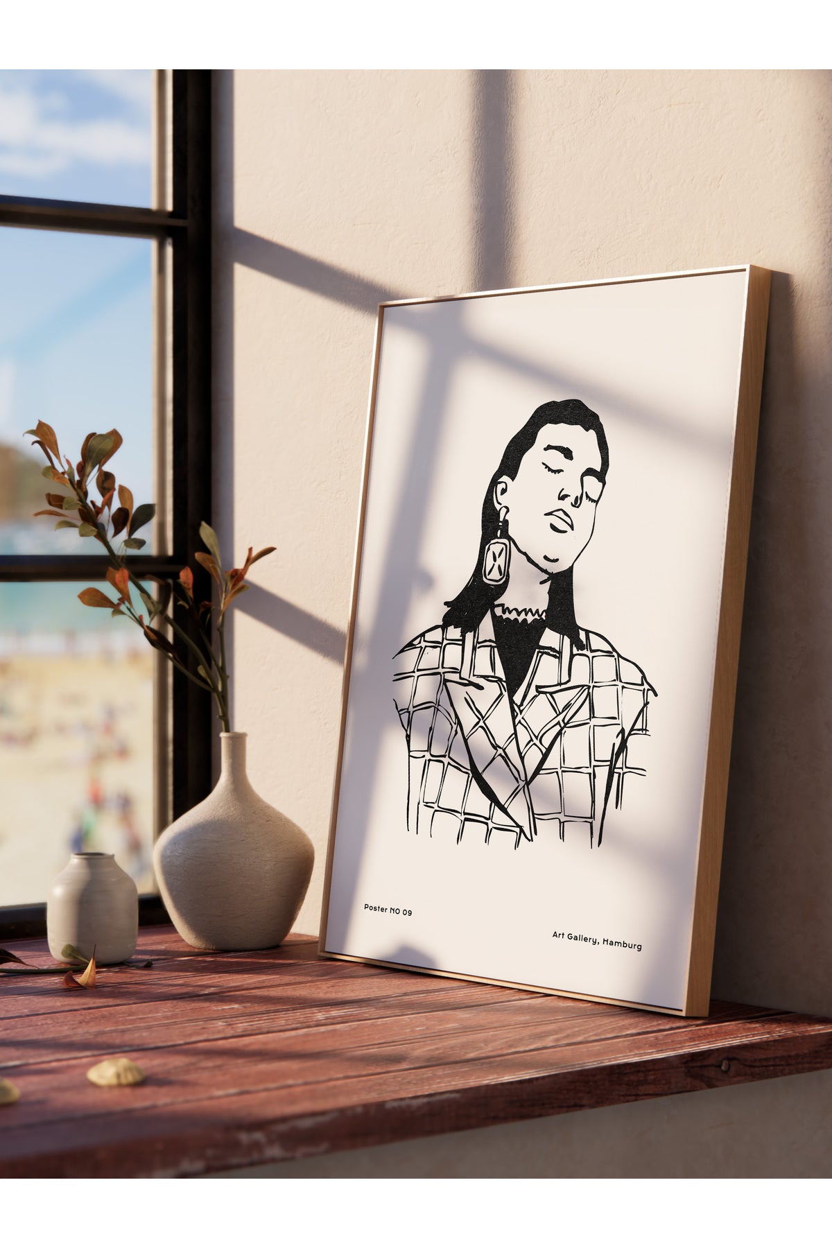 Soft Boho Çerçevesiz Duvar Posteri, İskandinav Temalı Poster - Salon, Mutfak ve Yatak Odası Dekoru