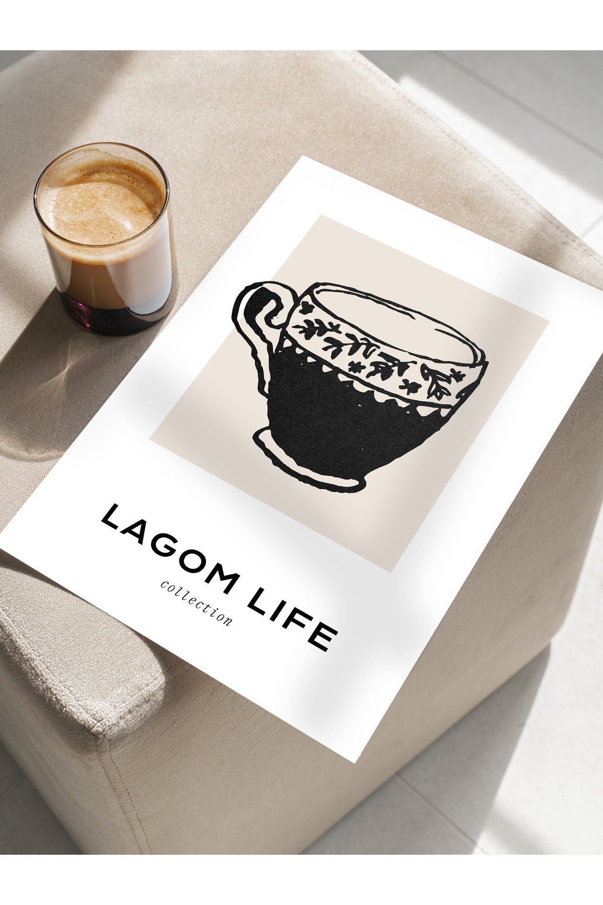 Soft Boho Çerçevesiz Duvar Posteri, İskandinav Temalı Poster - Salon, Mutfak ve Yatak Odası Dekoru