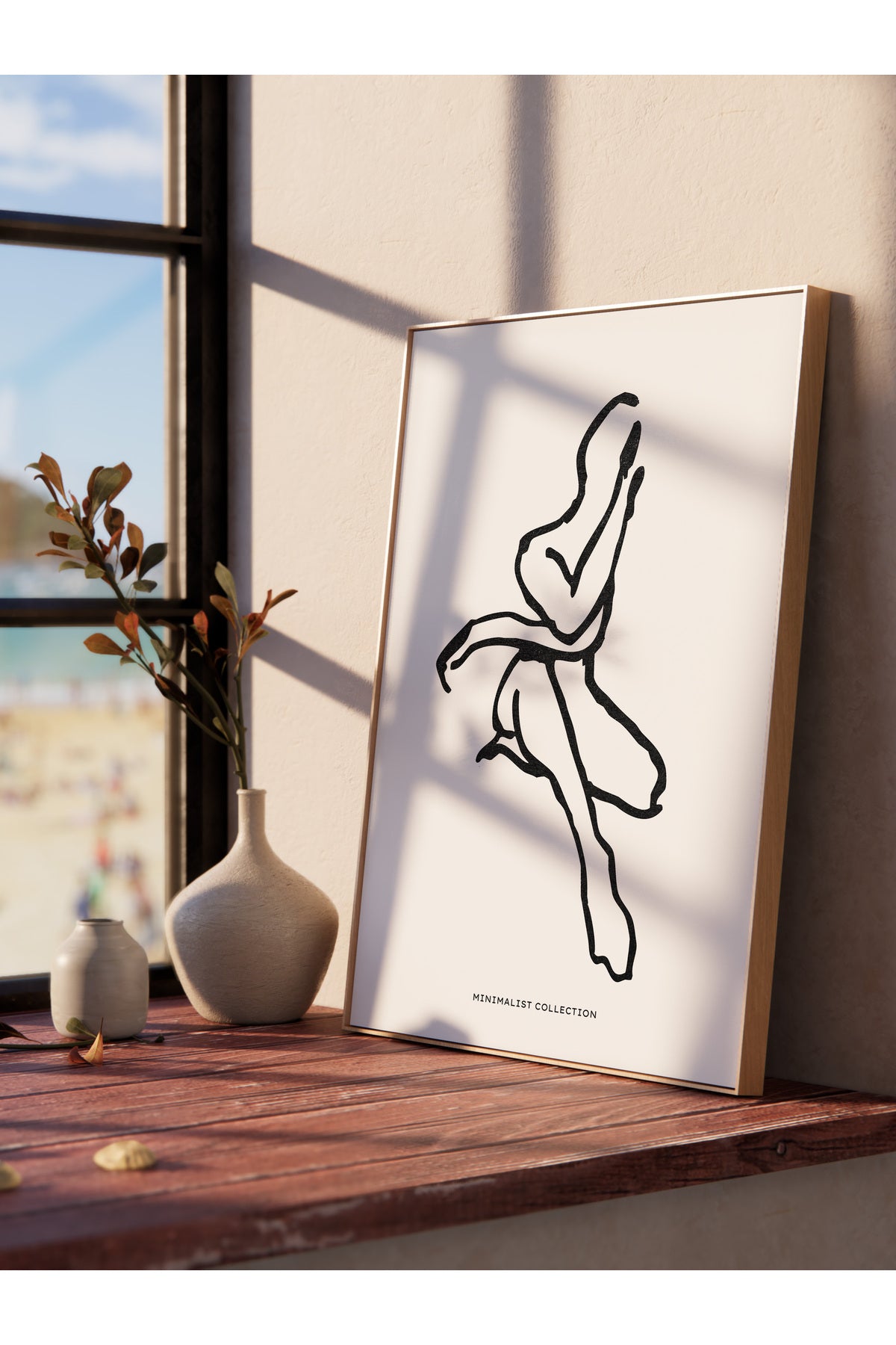 Soft Boho Çerçevesiz Duvar Posteri, İskandinav Temalı Poster - Salon, Mutfak ve Yatak Odası Dekoru