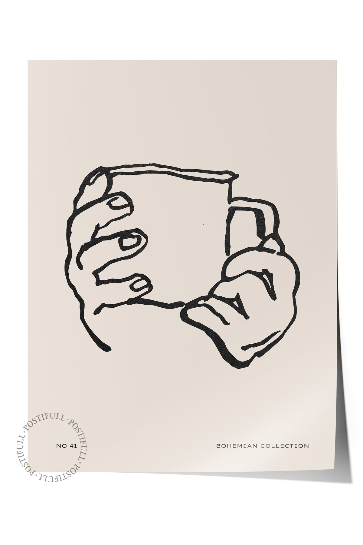 Soft Boho Çerçevesiz Duvar Posteri, İskandinav Temalı Poster - Salon, Mutfak ve Yatak Odası Dekoru