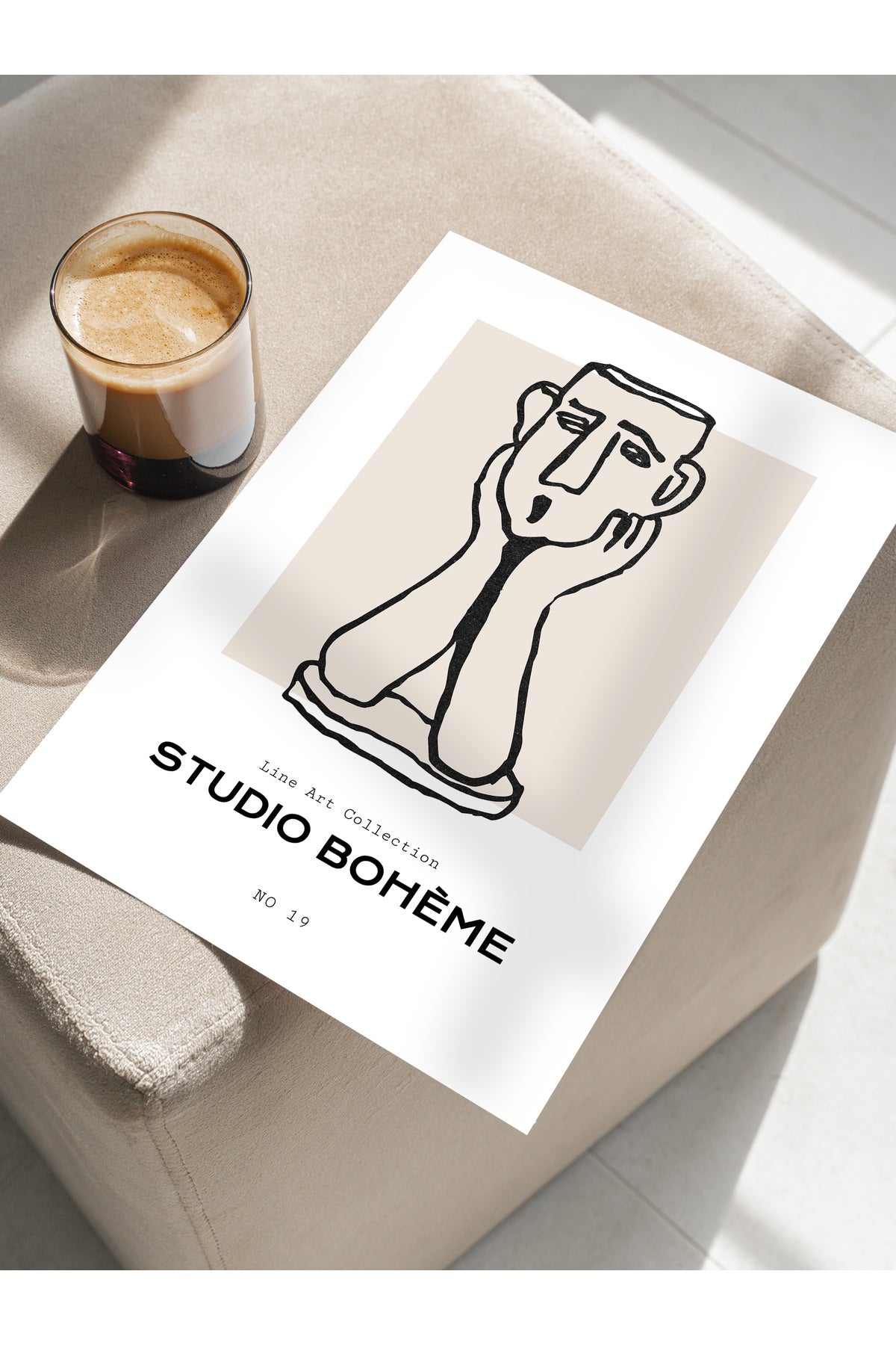 Soft Boho Çerçevesiz Duvar Posteri, İskandinav Temalı Poster - Salon, Mutfak ve Yatak Odası Dekoru