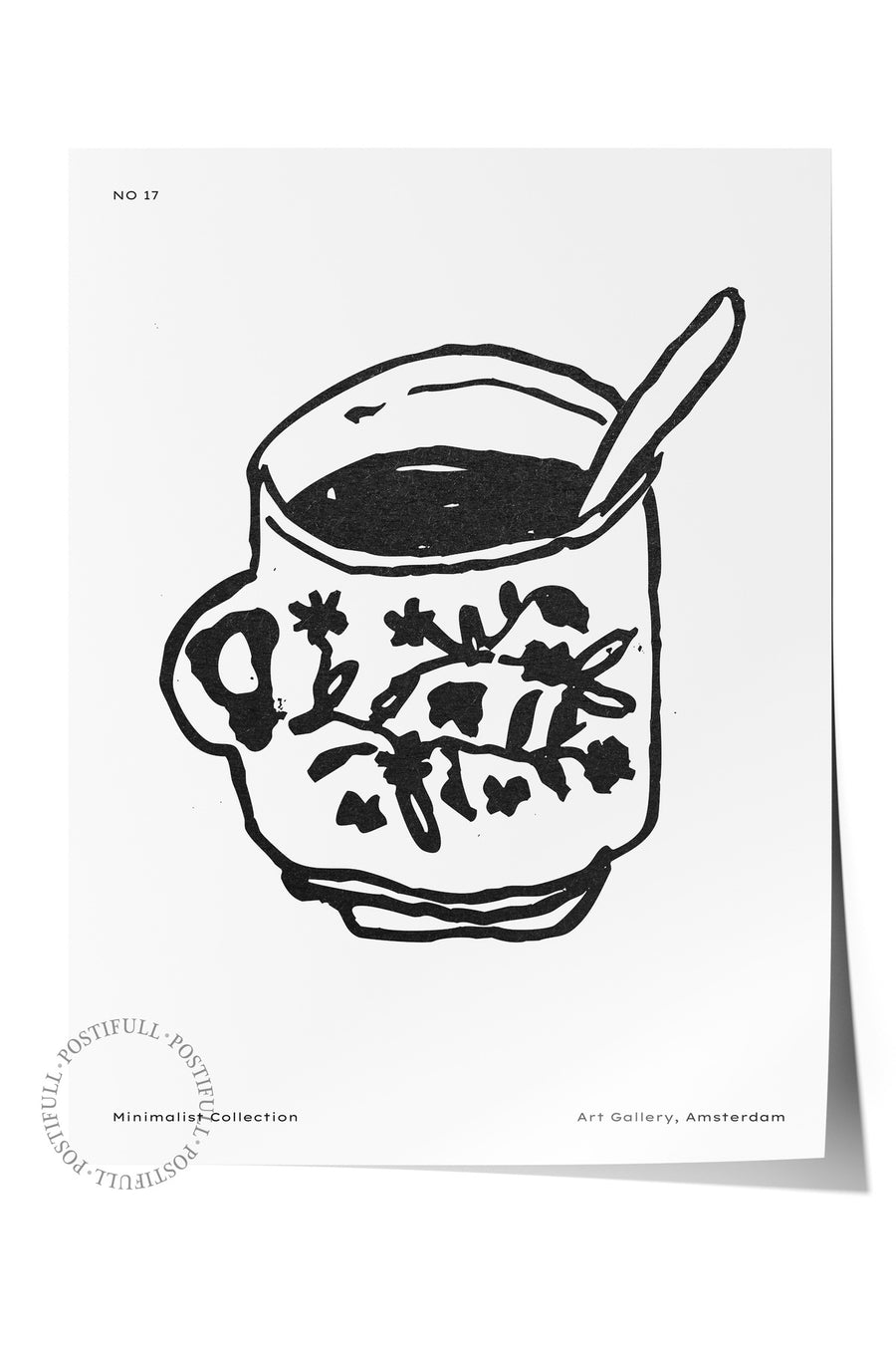 Çizgi Sanatı Fincan Bohem & Boho Çerçevesiz Poster