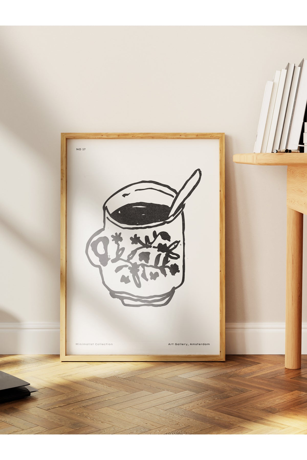 Soft Boho Çerçevesiz Duvar Posteri, İskandinav Temalı Poster - Salon, Mutfak ve Yatak Odası Dekoru