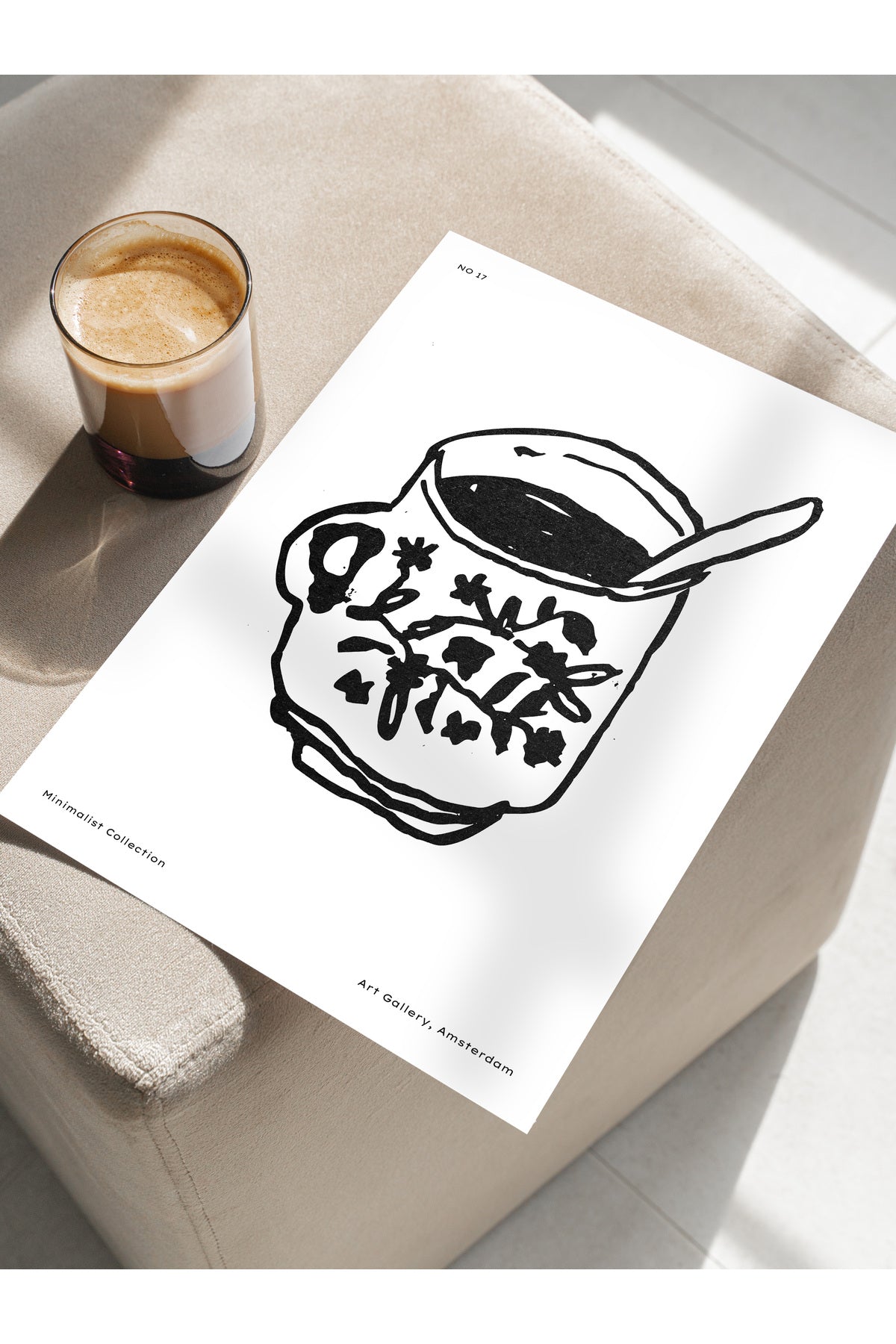 Soft Boho Çerçevesiz Duvar Posteri, İskandinav Temalı Poster - Salon, Mutfak ve Yatak Odası Dekoru