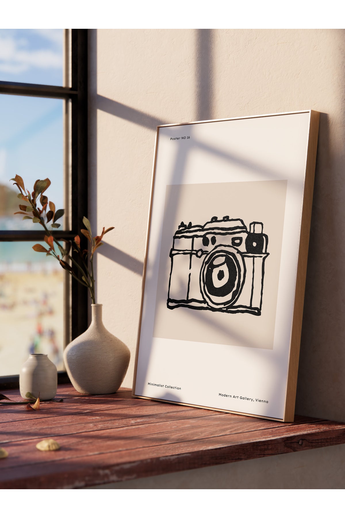 Soft Boho Çerçevesiz Duvar Posteri, İskandinav Temalı Poster - Salon, Mutfak ve Yatak Odası Dekoru
