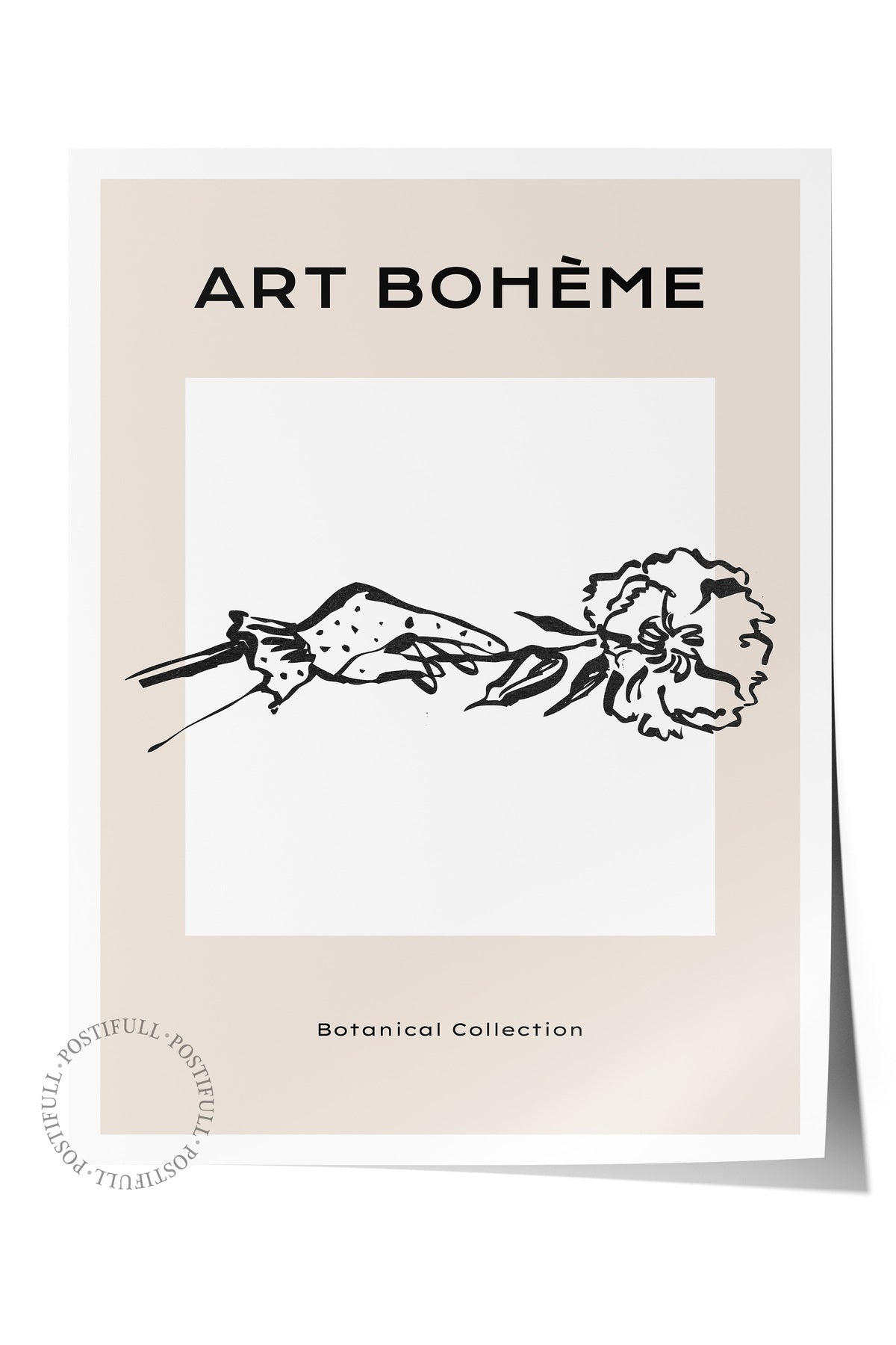 Soft Boho Çerçevesiz Duvar Posteri, İskandinav Temalı Poster - Salon, Mutfak ve Yatak Odası Dekoru