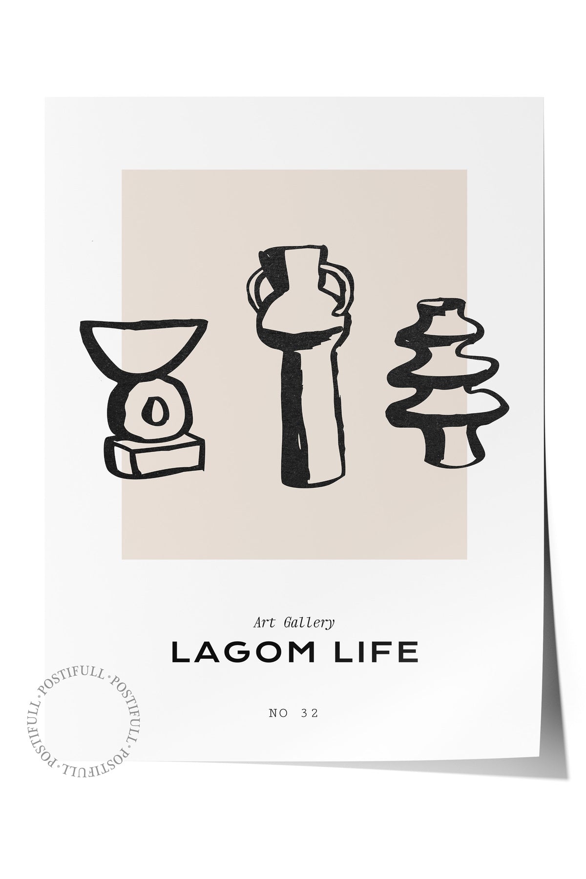 Soft Boho Çerçevesiz Duvar Posteri, İskandinav Temalı Poster - Salon, Mutfak ve Yatak Odası Dekoru