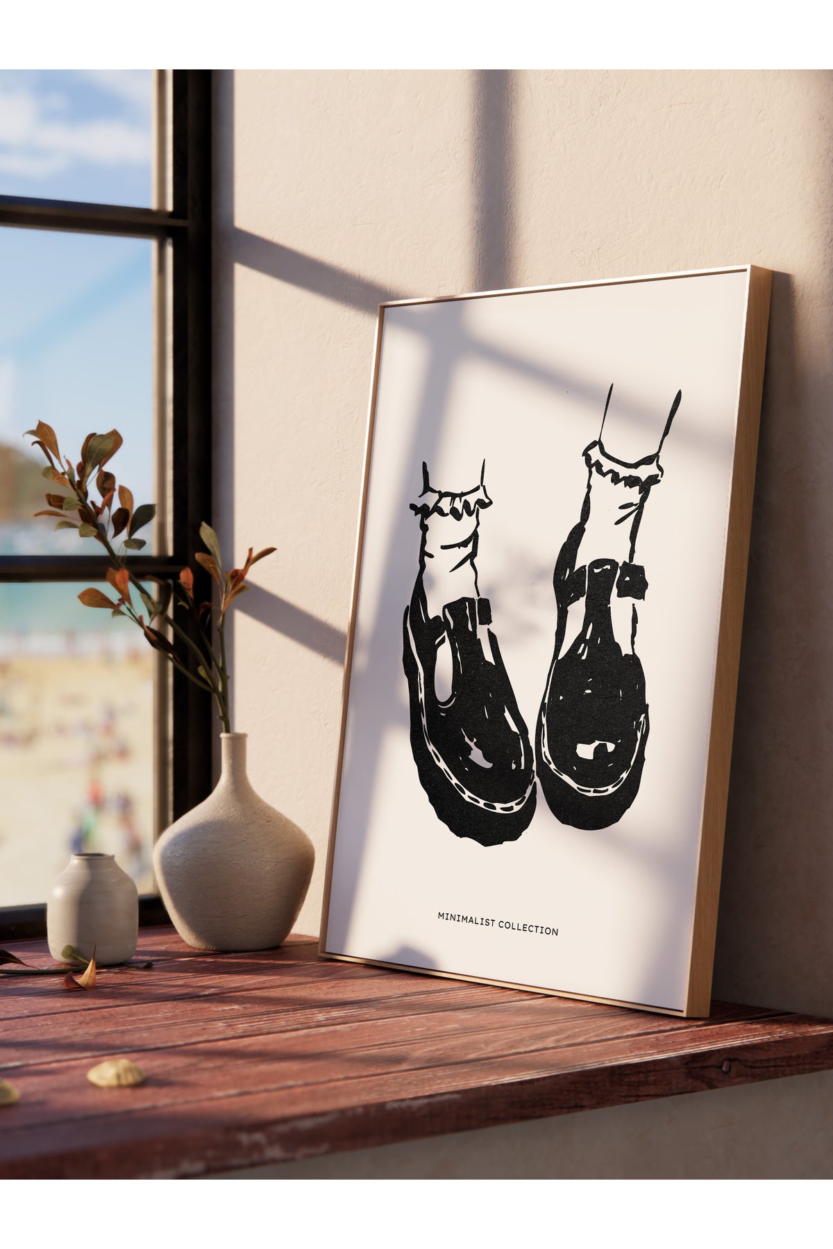 Soft Boho Çerçevesiz Duvar Posteri, İskandinav Temalı Poster - Salon, Mutfak ve Yatak Odası Dekoru