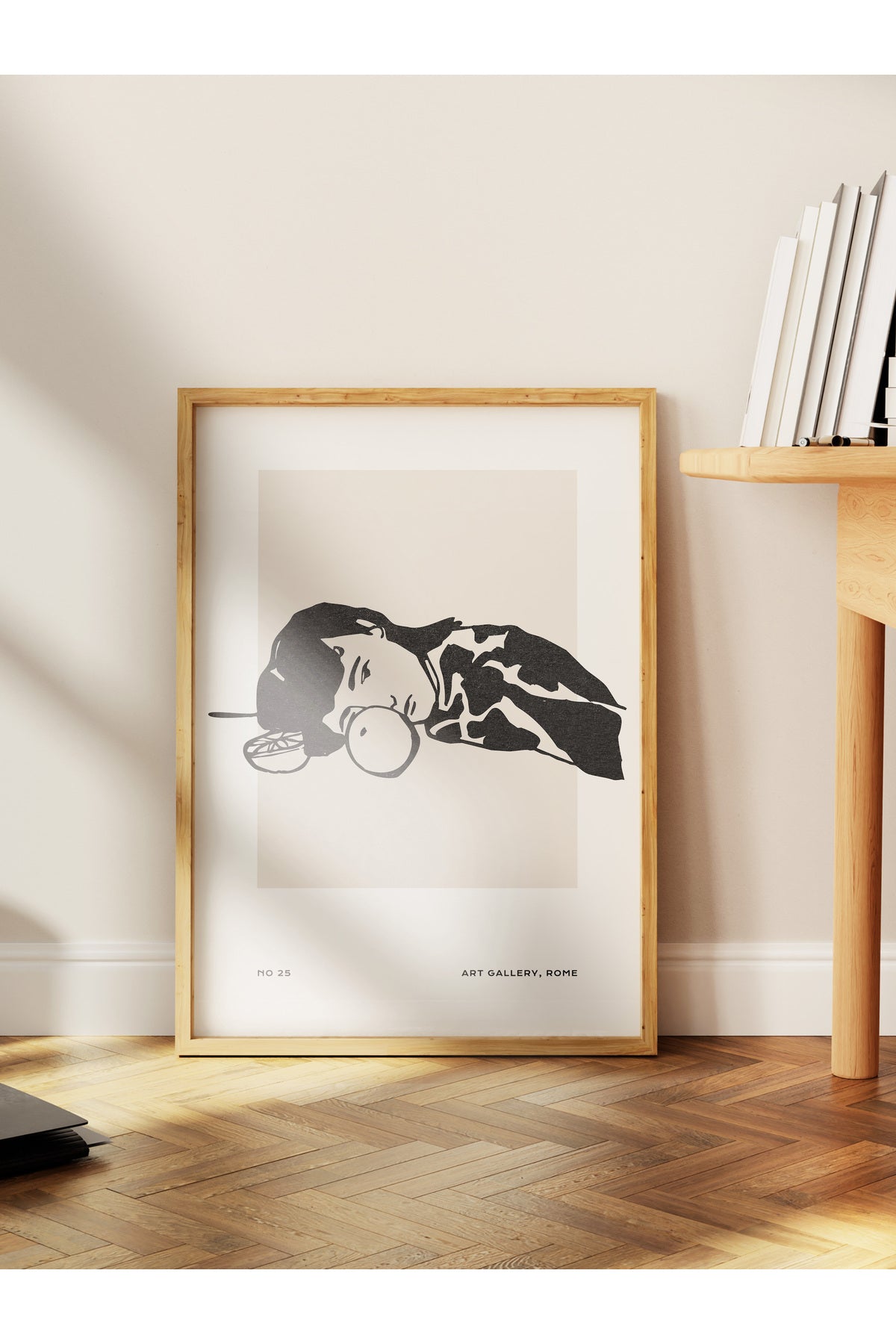 Soft Boho Çerçevesiz Duvar Posteri, İskandinav Temalı Poster - Salon, Mutfak ve Yatak Odası Dekoru