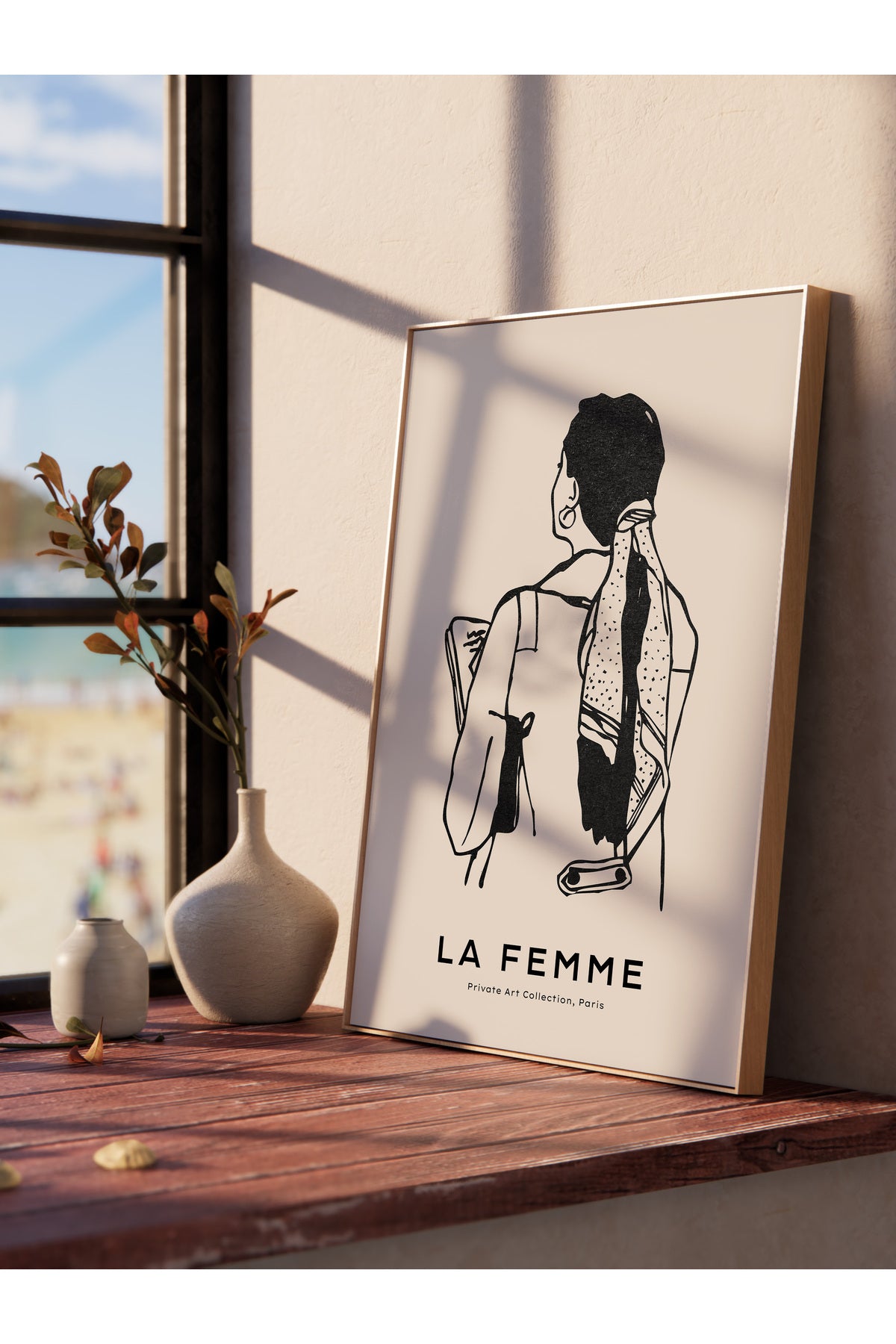 Soft Boho Çerçevesiz Duvar Posteri, İskandinav Temalı Poster - Salon, Mutfak ve Yatak Odası Dekoru