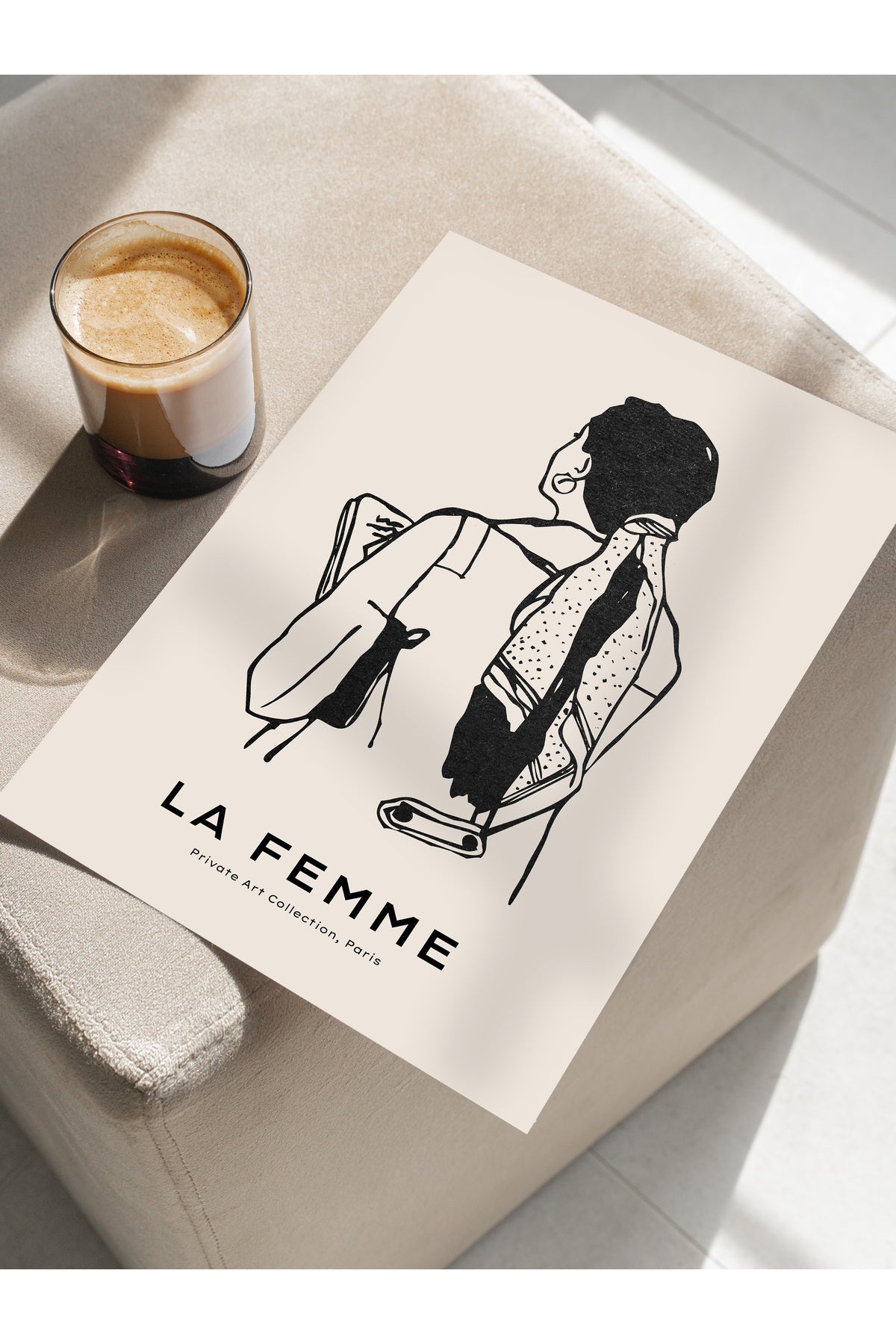 Soft Boho Çerçevesiz Duvar Posteri, İskandinav Temalı Poster - Salon, Mutfak ve Yatak Odası Dekoru