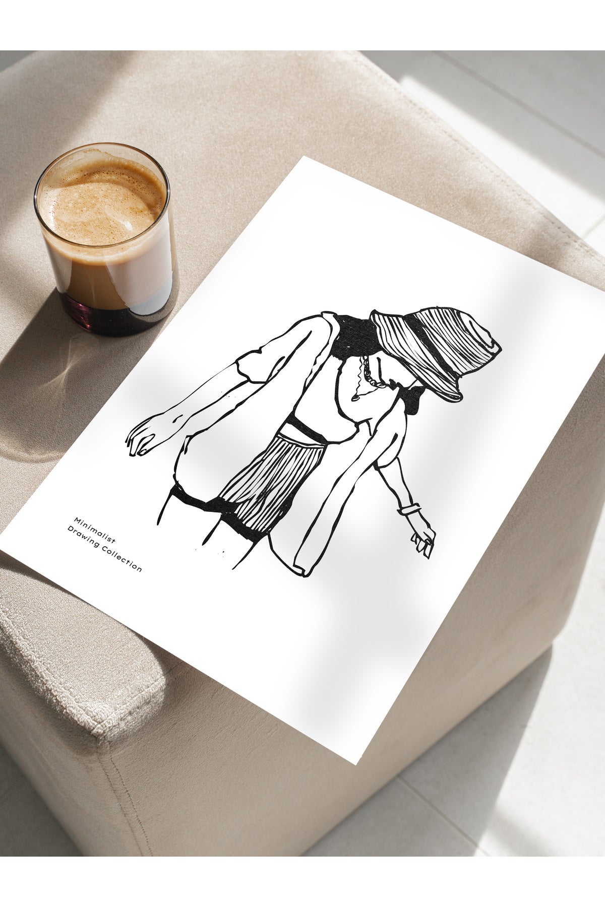 Soft Boho Çerçevesiz Duvar Posteri, İskandinav Temalı Poster - Salon, Mutfak ve Yatak Odası Dekoru