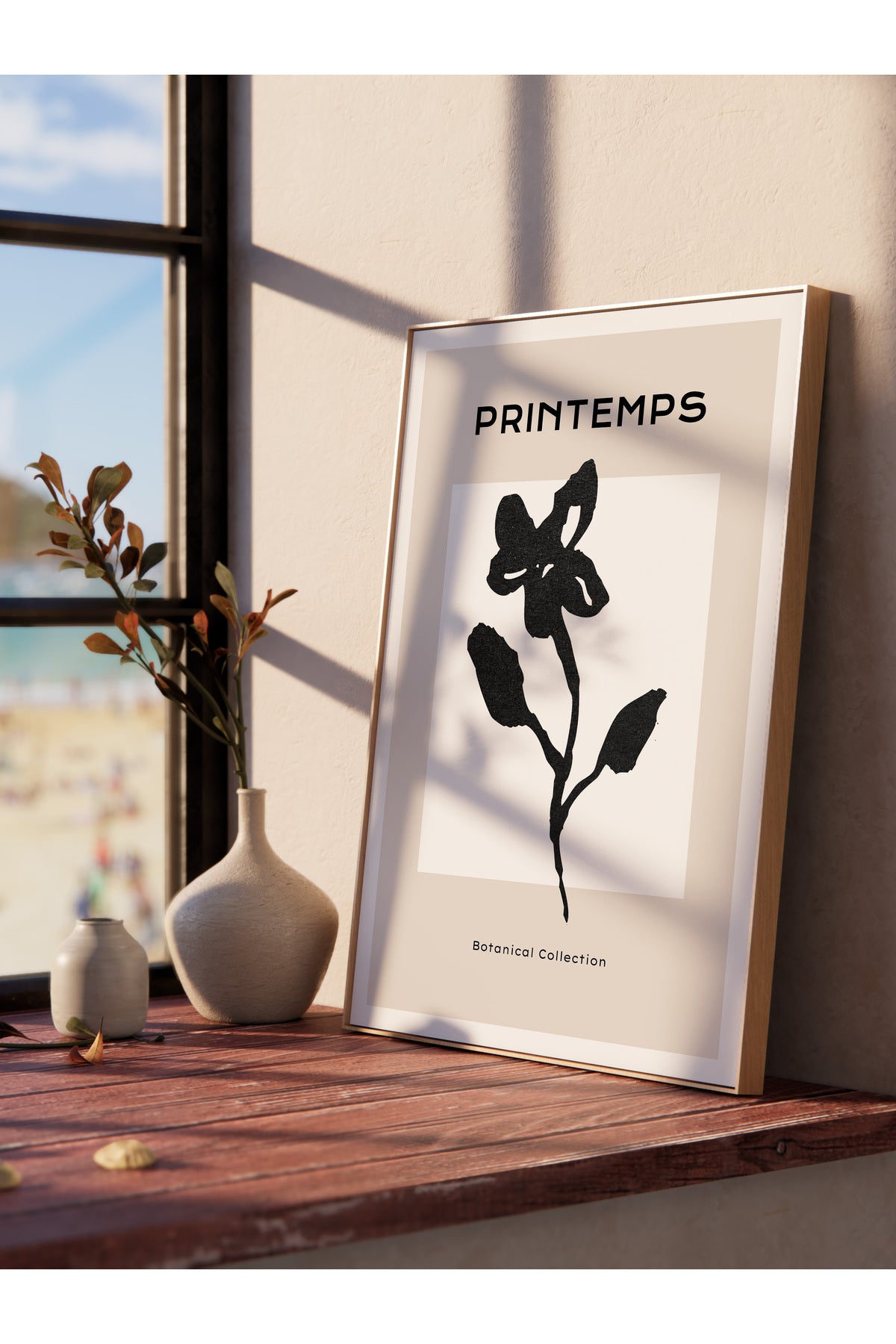 Soft Boho Çerçevesiz Duvar Posteri, İskandinav Temalı Poster - Salon, Mutfak ve Yatak Odası Dekoru