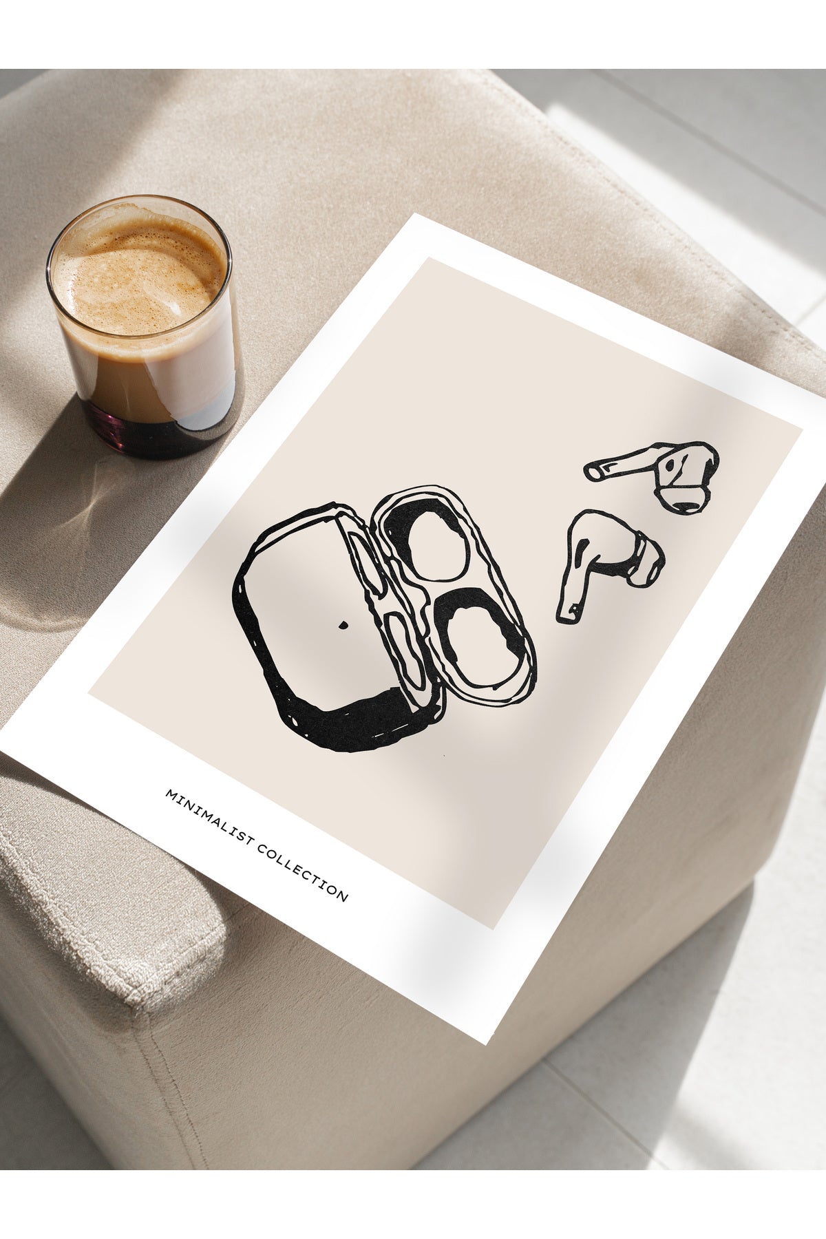 Soft Boho Çerçevesiz Duvar Posteri, İskandinav Temalı Poster - Salon, Mutfak ve Yatak Odası Dekoru