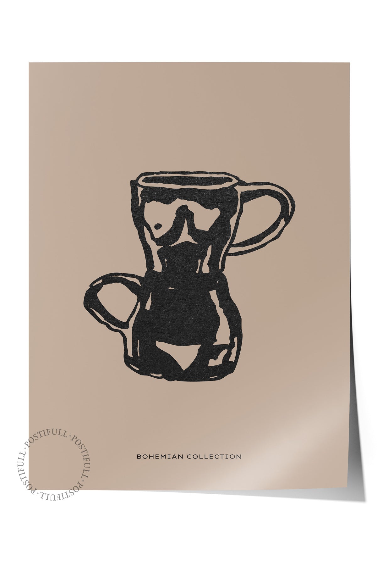 Soft Boho Çerçevesiz Duvar Posteri, İskandinav Temalı Poster - Salon, Mutfak ve Yatak Odası Dekoru