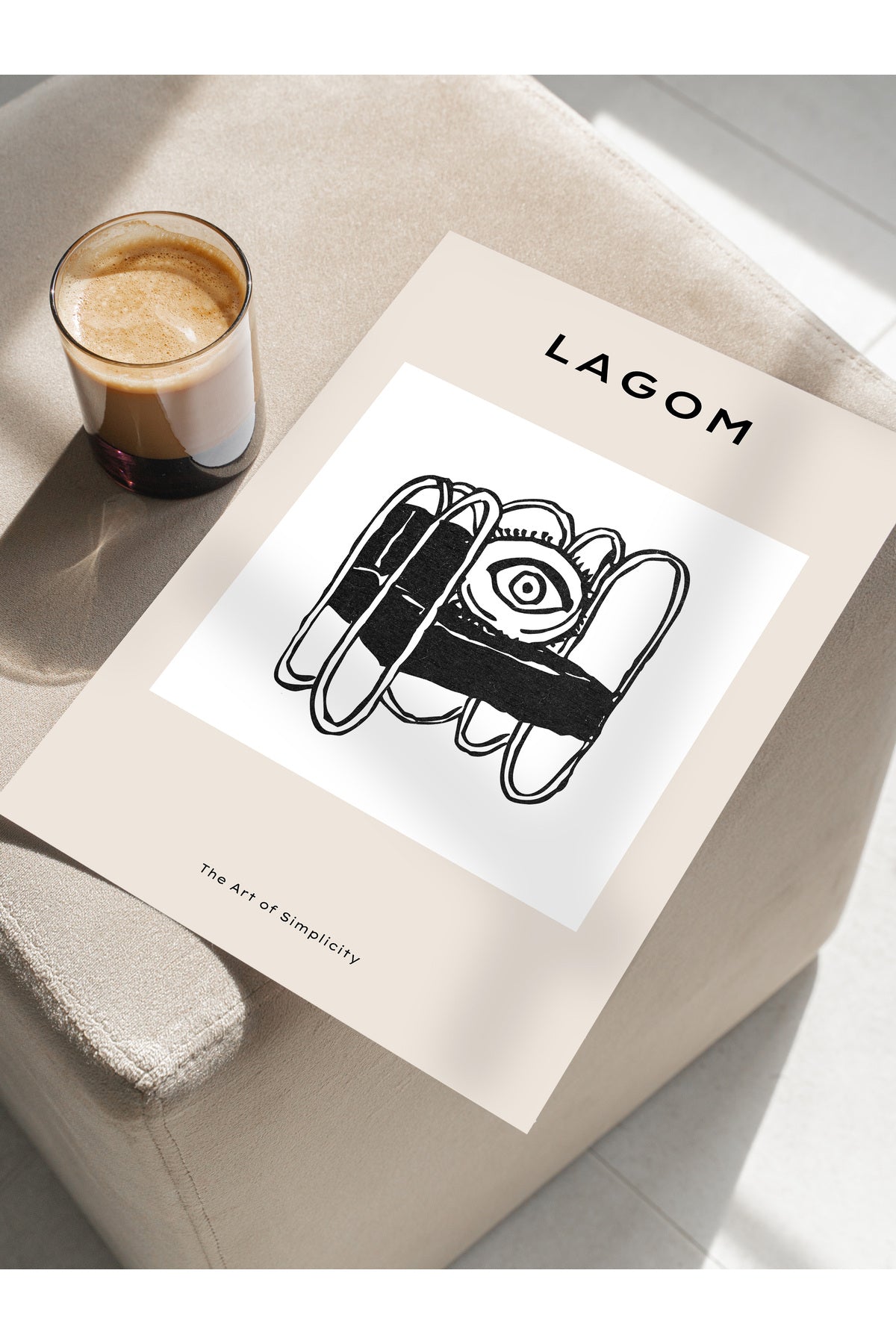 Soft Boho Çerçevesiz Duvar Posteri, İskandinav Temalı Poster - Salon, Mutfak ve Yatak Odası Dekoru