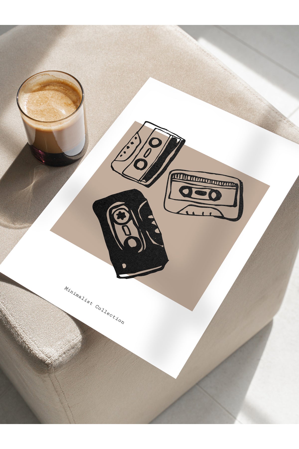 Soft Boho Çerçevesiz Duvar Posteri, İskandinav Temalı Poster - Salon, Mutfak ve Yatak Odası Dekoru