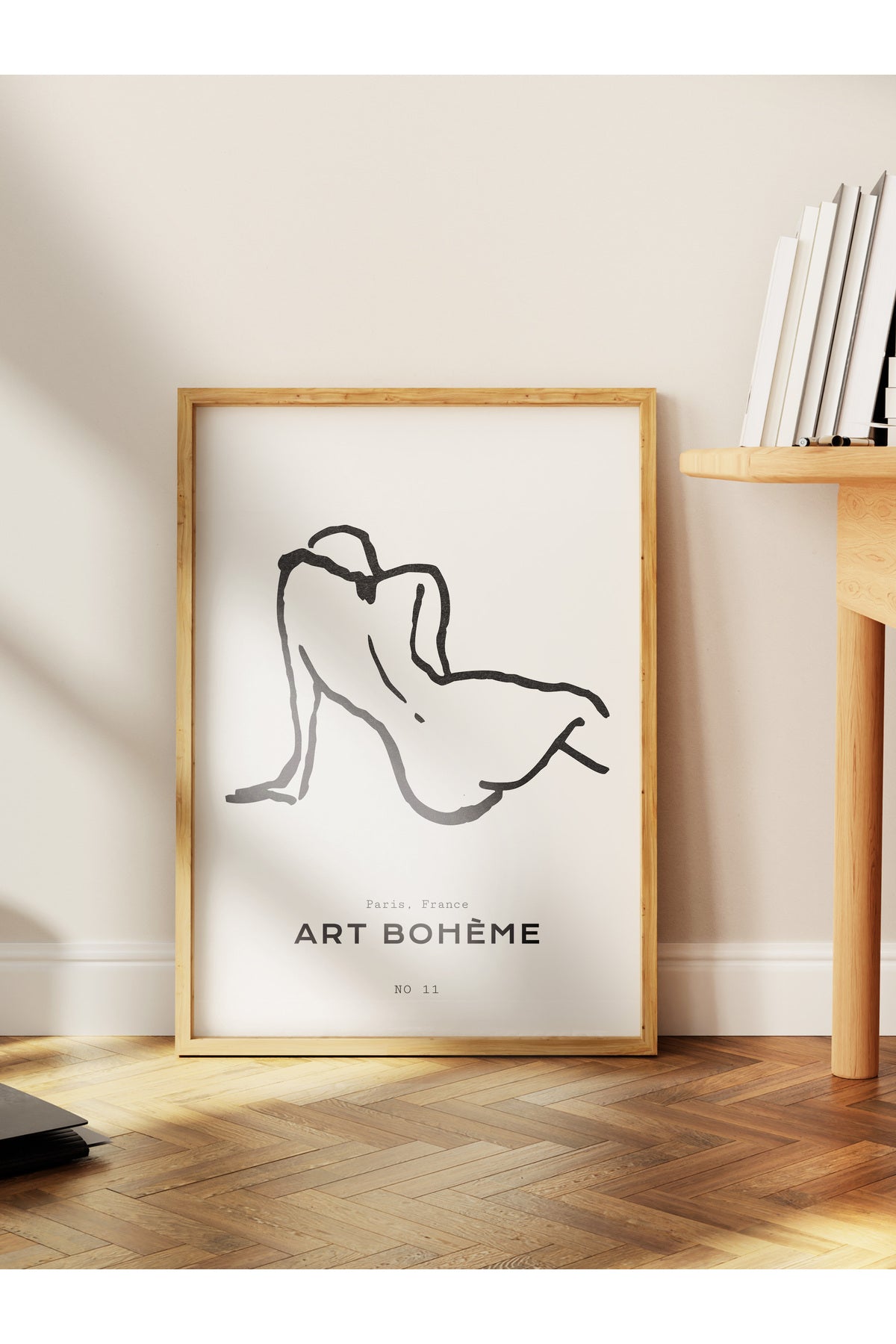 Soft Boho Çerçevesiz Duvar Posteri, İskandinav Temalı Poster - Salon, Mutfak ve Yatak Odası Dekoru