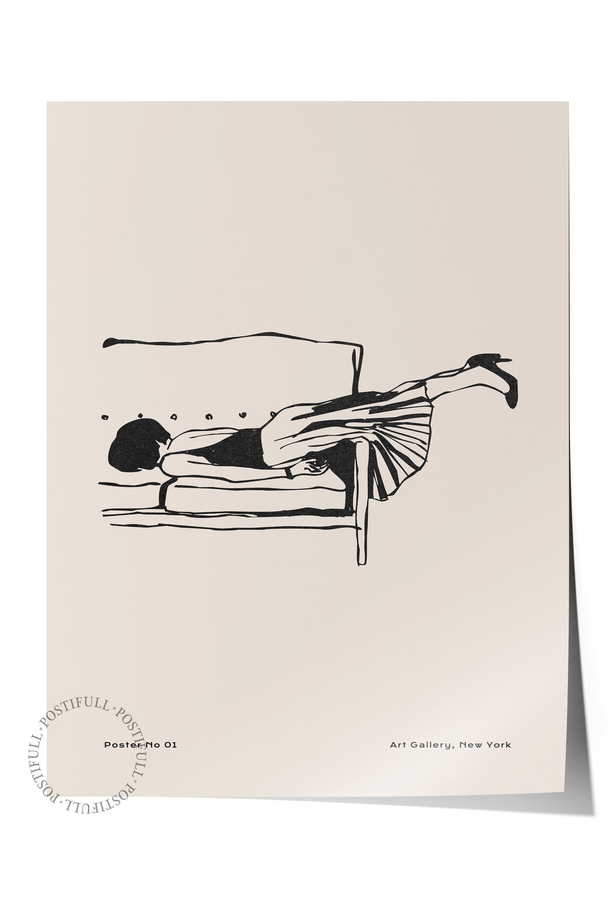 Soft Boho Çerçevesiz Duvar Posteri, İskandinav Temalı Poster - Salon, Mutfak ve Yatak Odası Dekoru