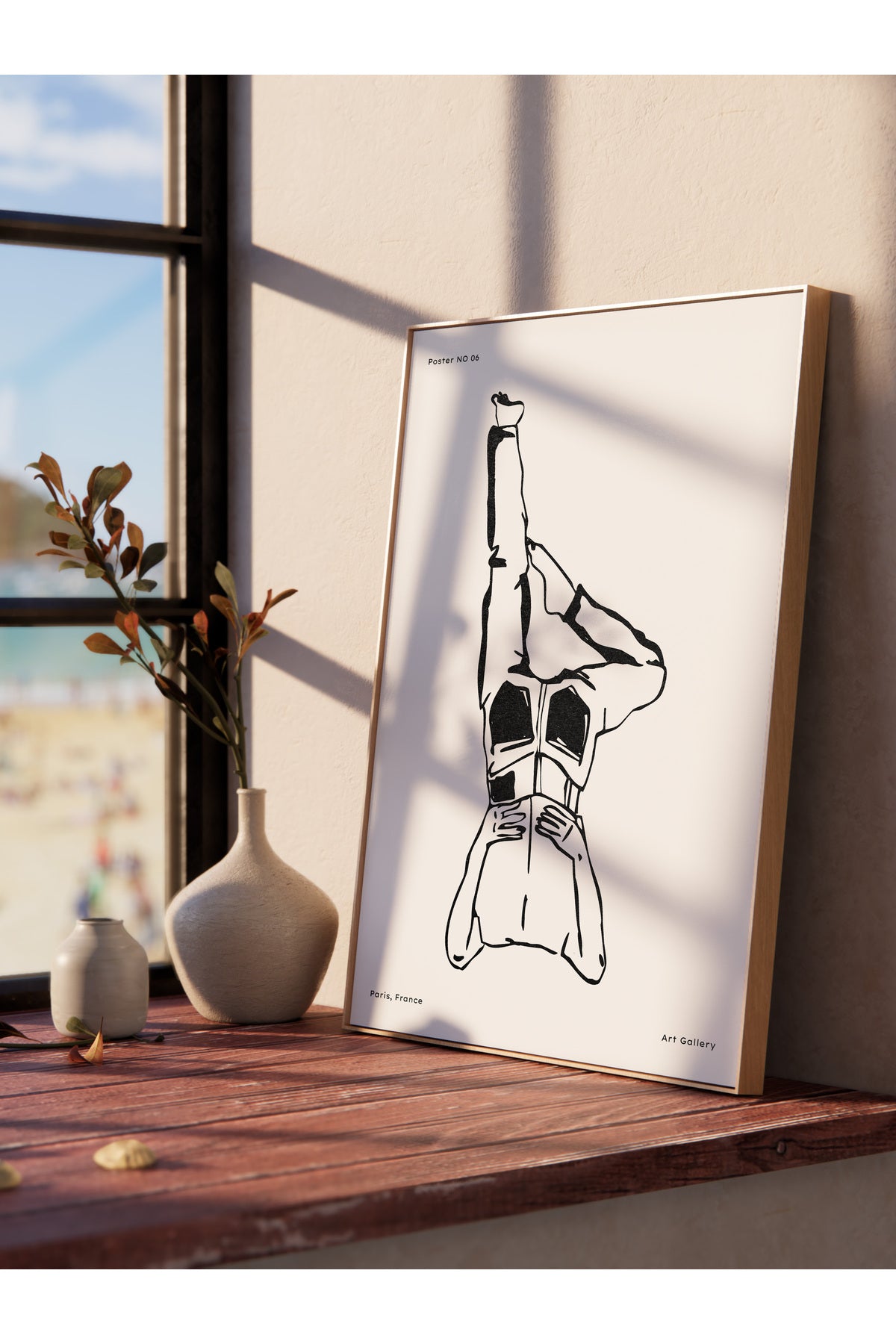 Soft Boho Çerçevesiz Duvar Posteri, İskandinav Temalı Poster - Salon, Mutfak ve Yatak Odası Dekoru