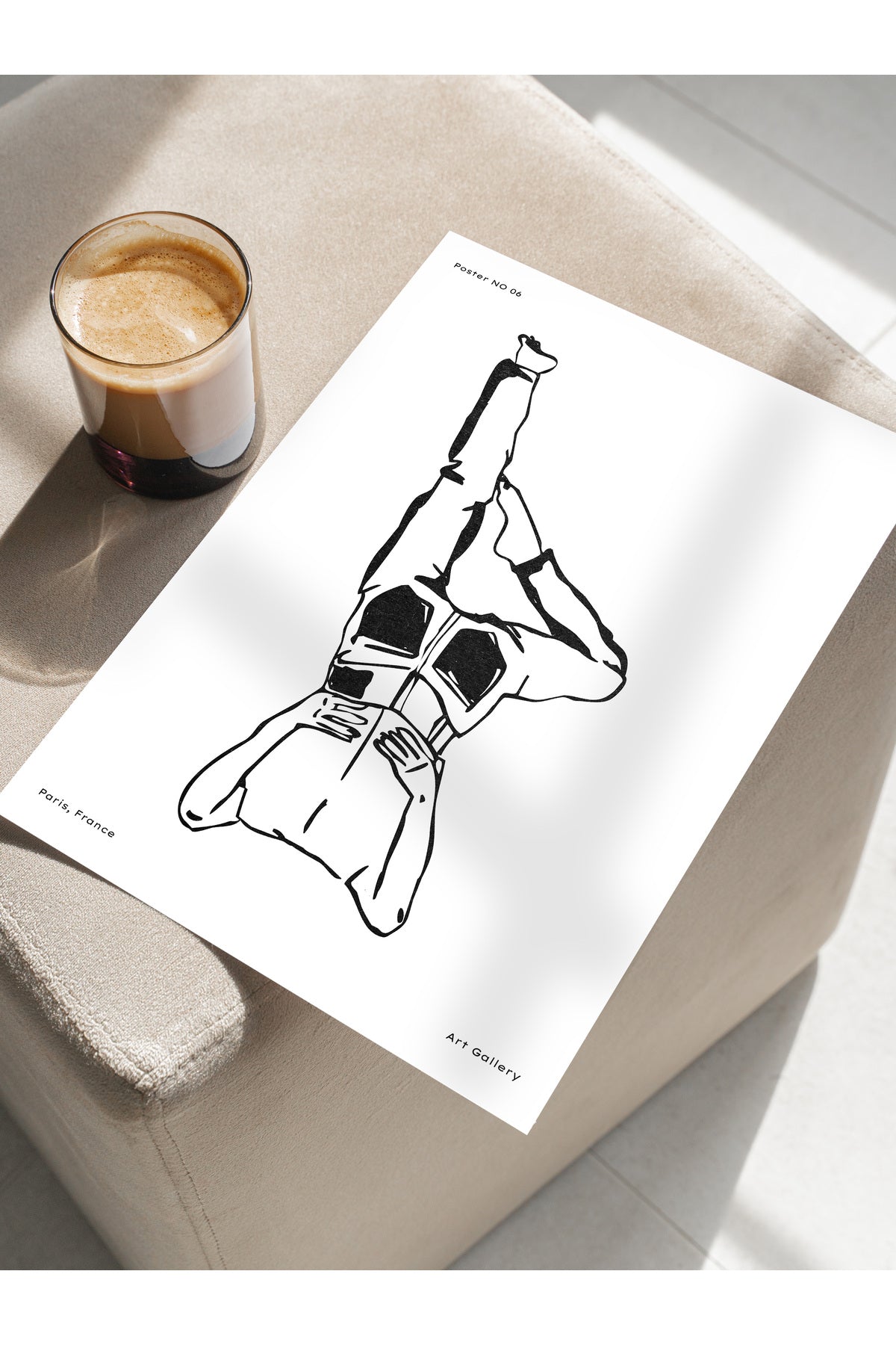 Soft Boho Çerçevesiz Duvar Posteri, İskandinav Temalı Poster - Salon, Mutfak ve Yatak Odası Dekoru