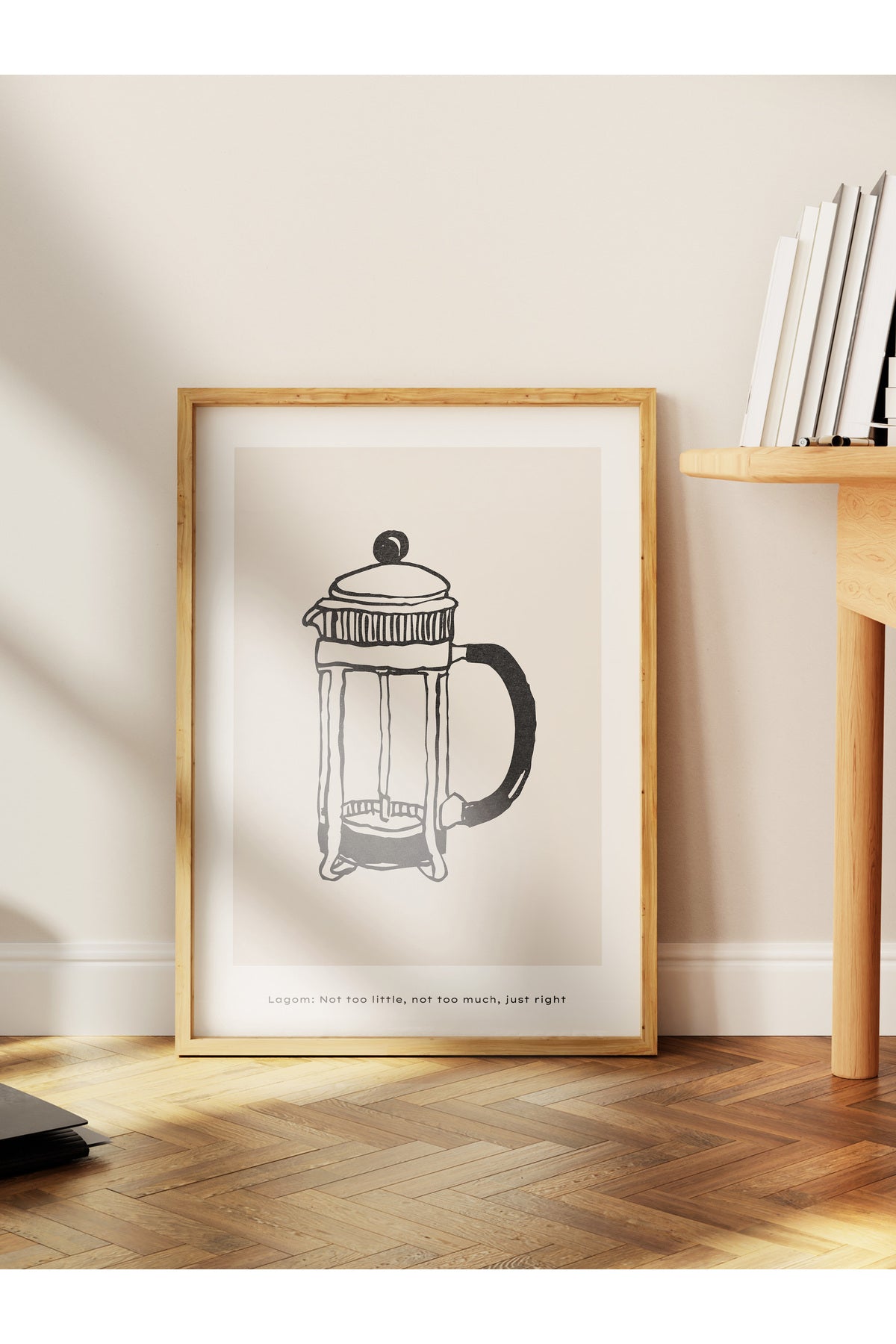 Soft Boho Çerçevesiz Duvar Posteri, İskandinav Temalı Poster - Salon, Mutfak ve Yatak Odası Dekoru