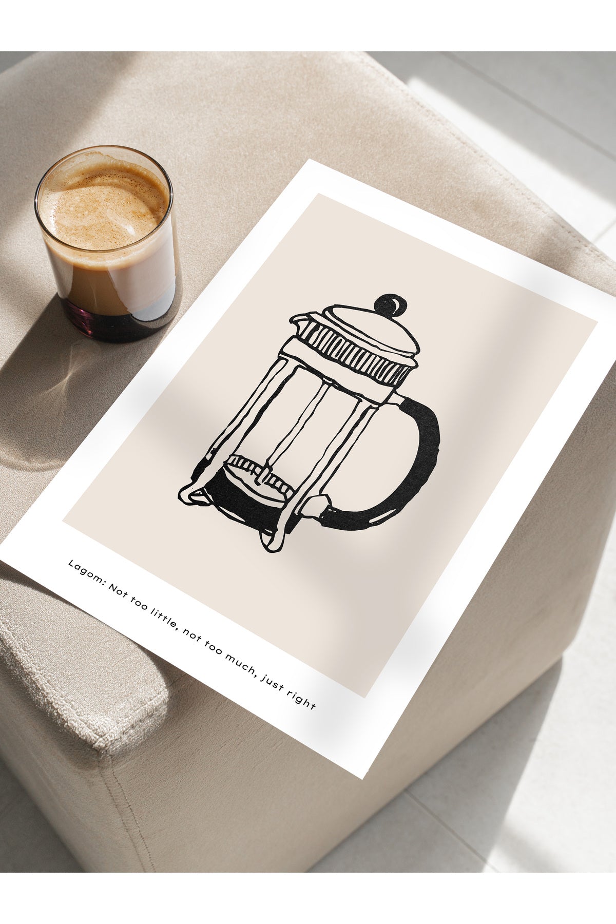 Soft Boho Çerçevesiz Duvar Posteri, İskandinav Temalı Poster - Salon, Mutfak ve Yatak Odası Dekoru