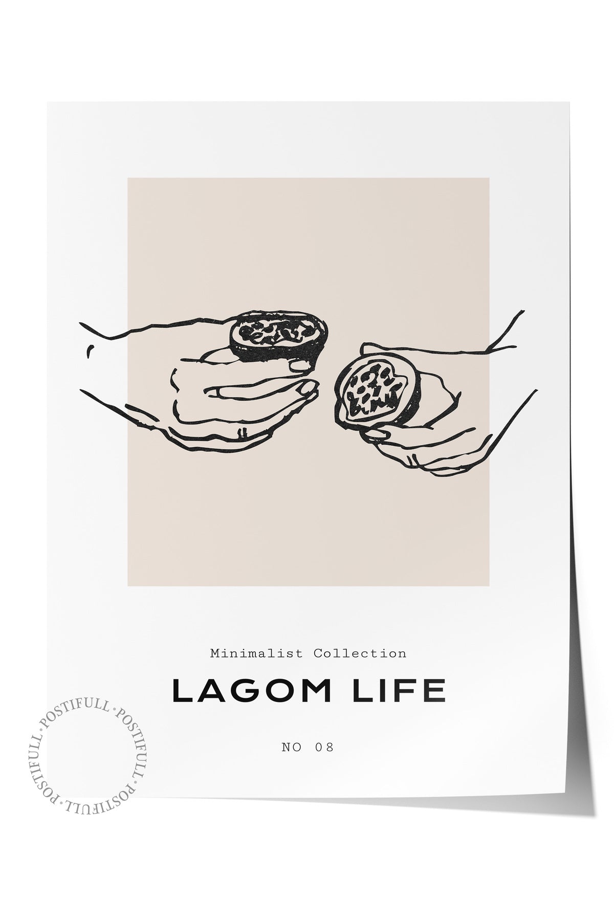 Soft Boho Çerçevesiz Duvar Posteri, İskandinav Temalı Poster - Salon, Mutfak ve Yatak Odası Dekoru