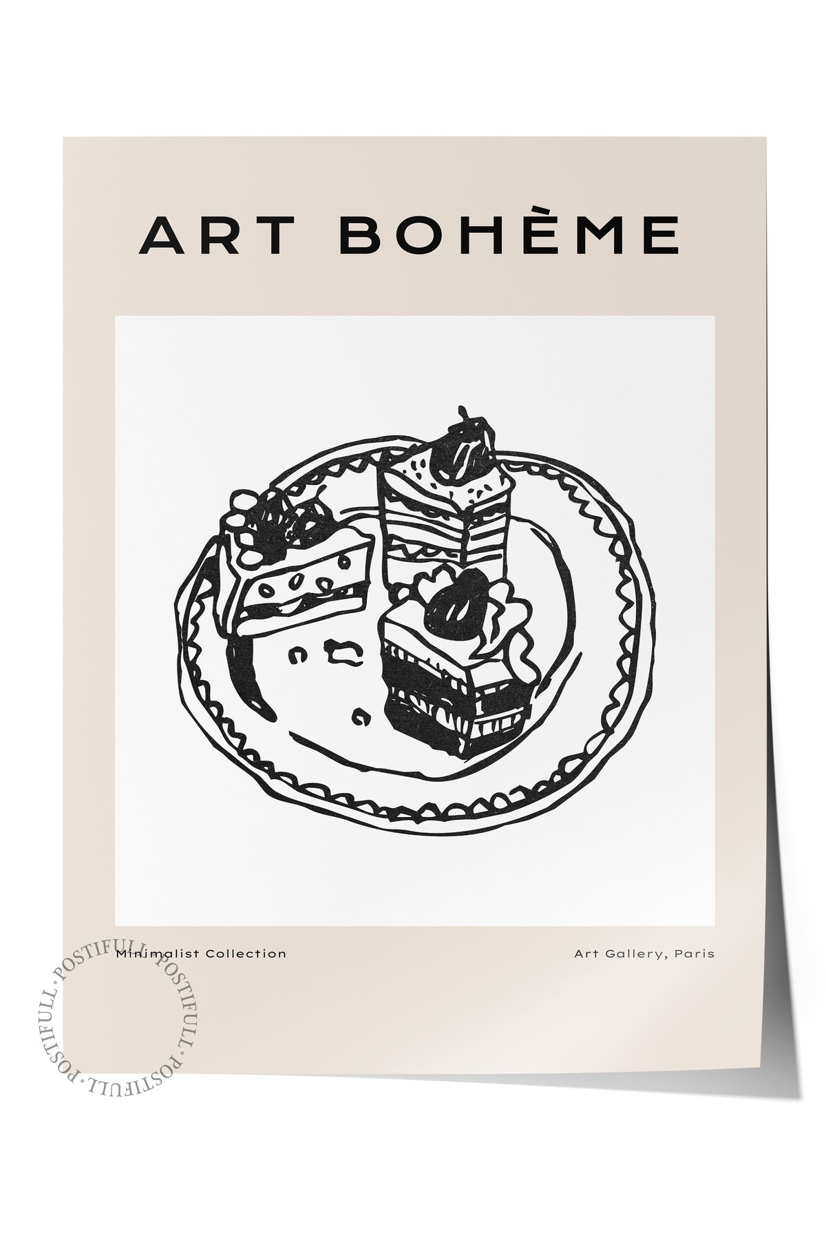 Soft Boho Çerçevesiz Duvar Posteri, İskandinav Temalı Poster - Salon, Mutfak ve Yatak Odası Dekoru