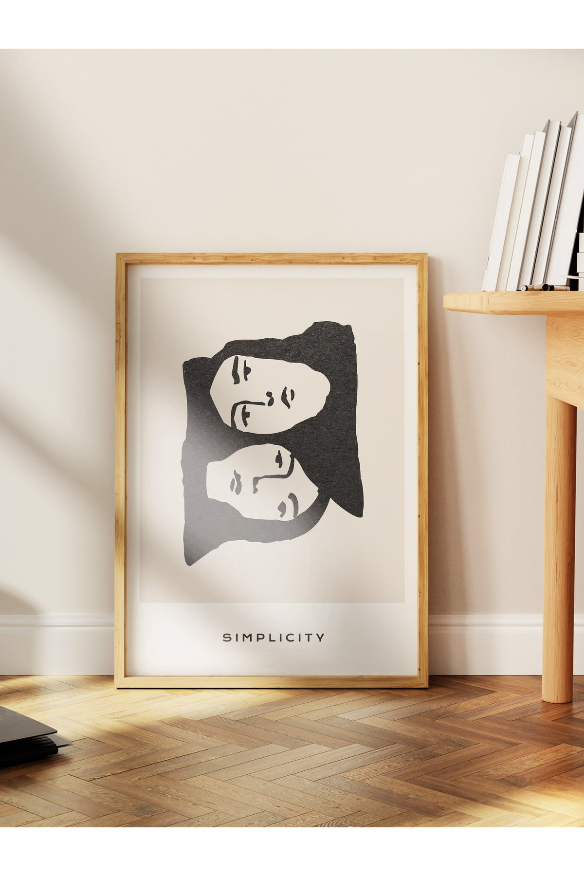 Soft Boho Çerçevesiz Duvar Posteri, İskandinav Temalı Poster - Salon, Mutfak ve Yatak Odası Dekoru