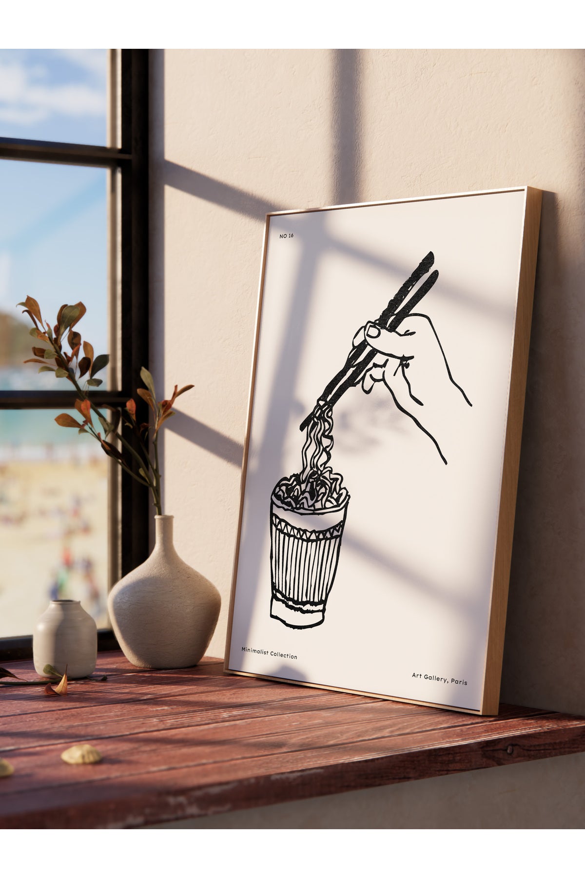 Soft Boho Çerçevesiz Duvar Posteri, İskandinav Temalı Poster - Salon, Mutfak ve Yatak Odası Dekoru