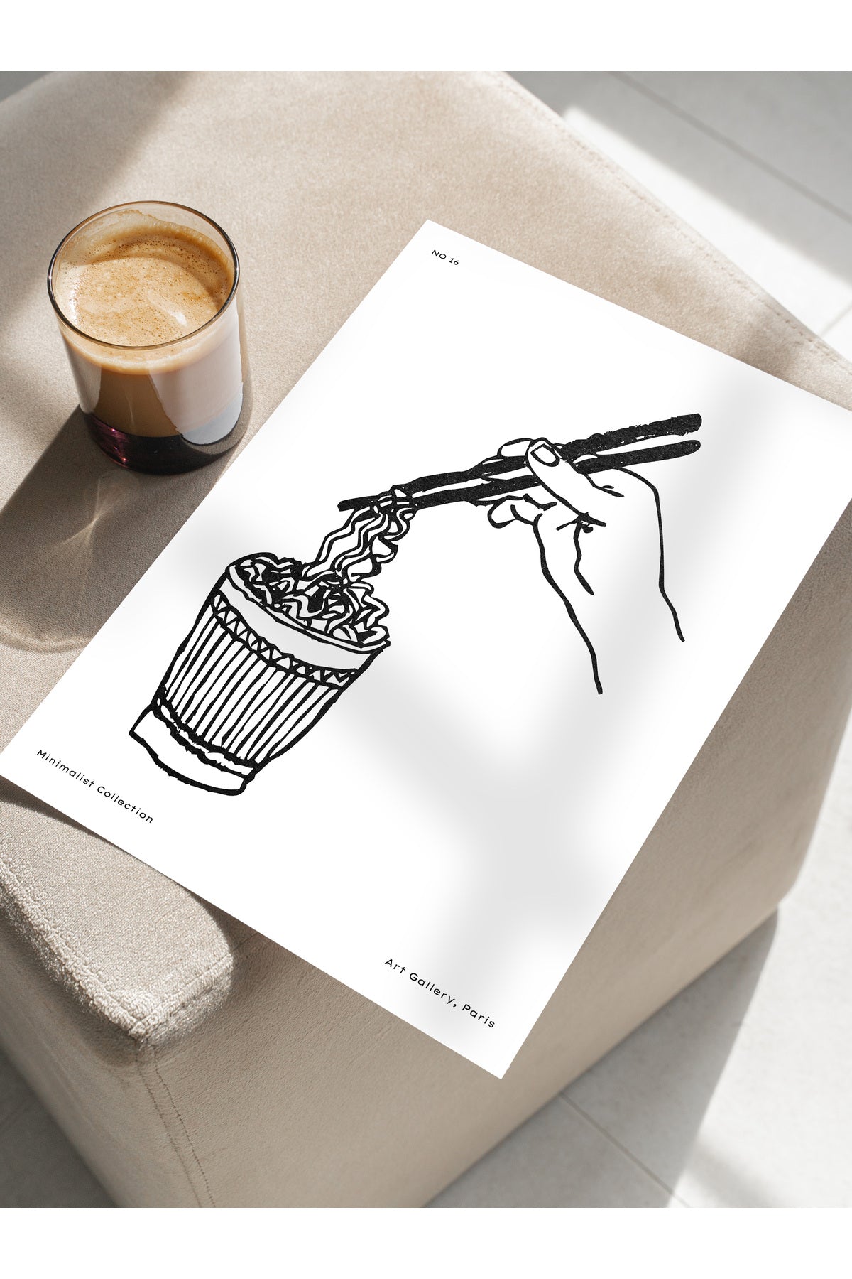 Soft Boho Çerçevesiz Duvar Posteri, İskandinav Temalı Poster - Salon, Mutfak ve Yatak Odası Dekoru