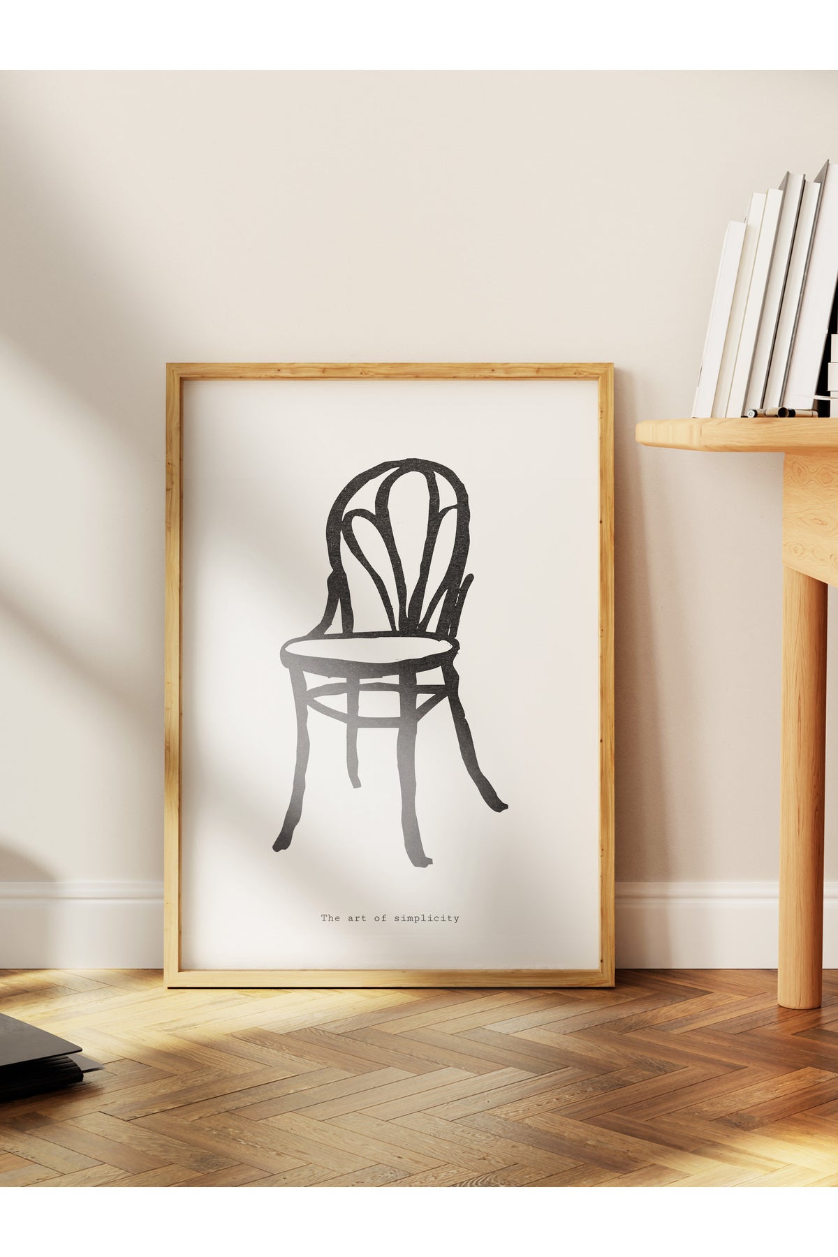 Soft Boho Çerçevesiz Duvar Posteri, İskandinav Temalı Poster - Salon, Mutfak ve Yatak Odası Dekoru