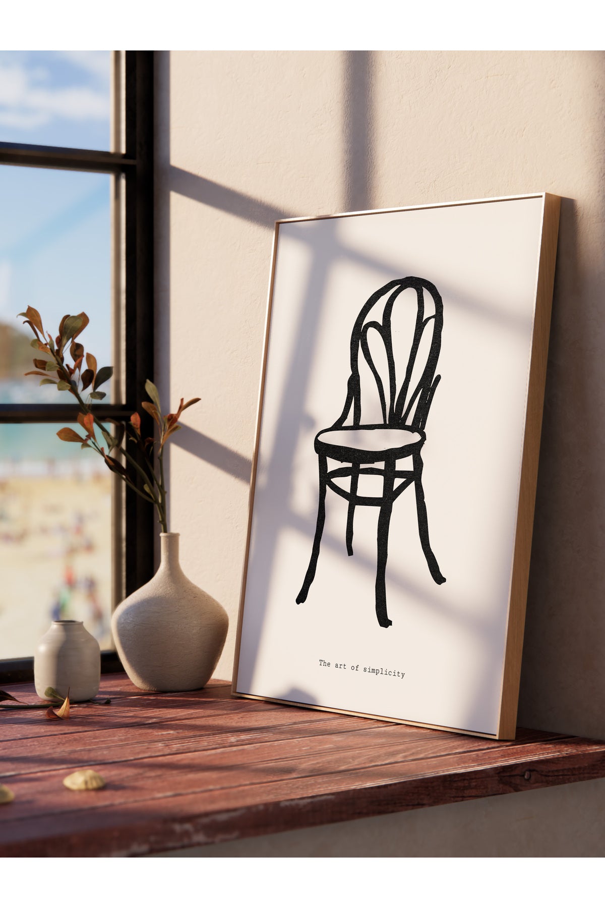 Soft Boho Çerçevesiz Duvar Posteri, İskandinav Temalı Poster - Salon, Mutfak ve Yatak Odası Dekoru