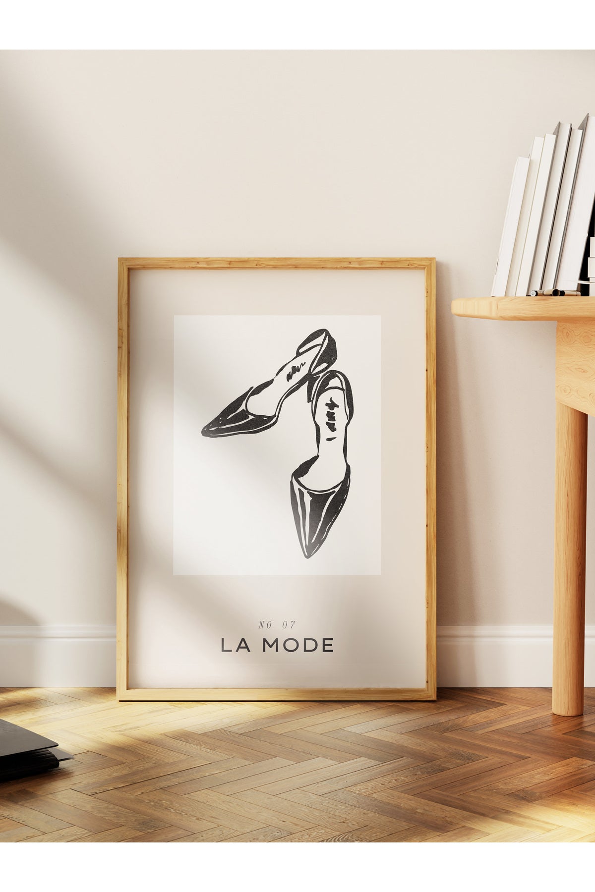 Soft Boho Çerçevesiz Duvar Posteri, İskandinav Temalı Poster - Salon, Mutfak ve Yatak Odası Dekoru