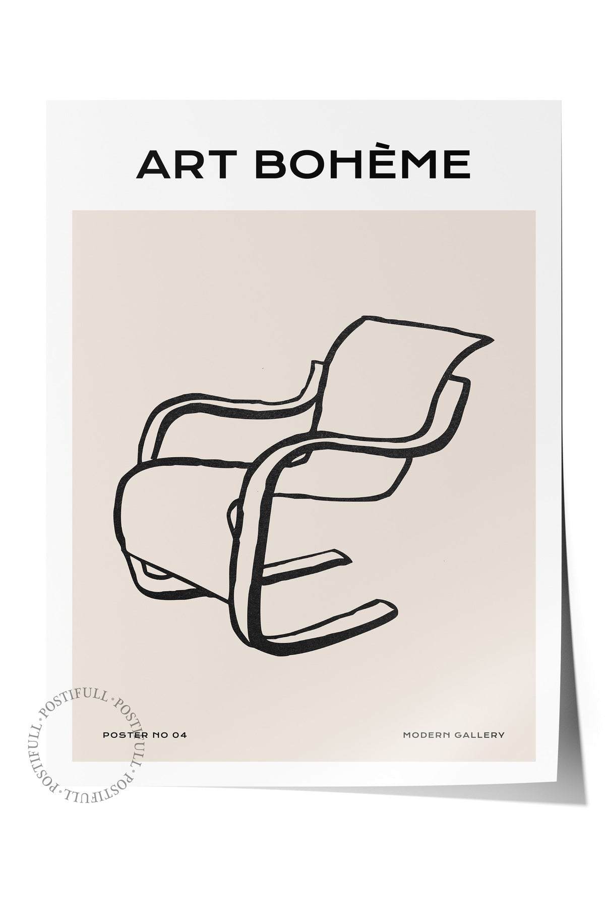 Soft Boho Çerçevesiz Duvar Posteri, İskandinav Temalı Poster - Salon, Mutfak ve Yatak Odası Dekoru