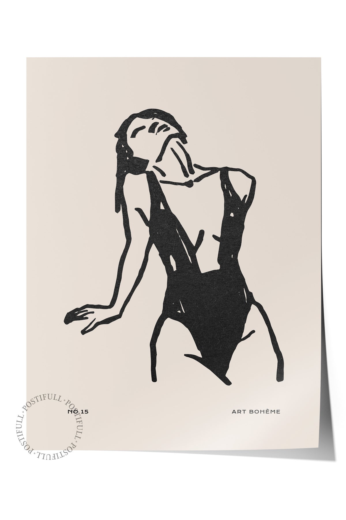 Soft Boho Çerçevesiz Duvar Posteri, İskandinav Temalı Poster - Salon, Mutfak ve Yatak Odası Dekoru