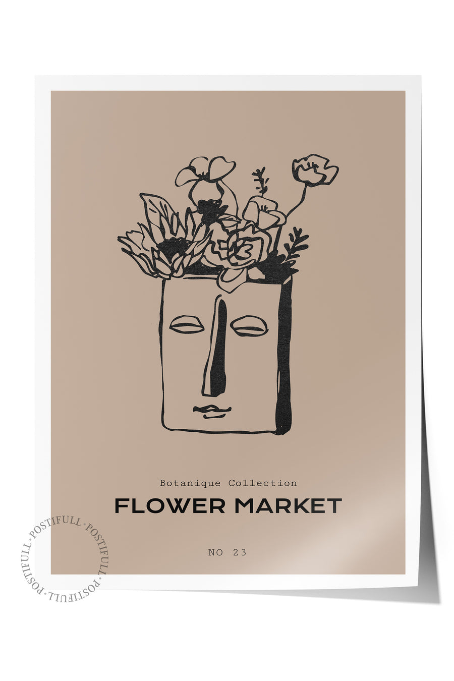 Farklı Tonlarda FLOWER MARKET Bohem & Boho Çerçevesiz Poster
