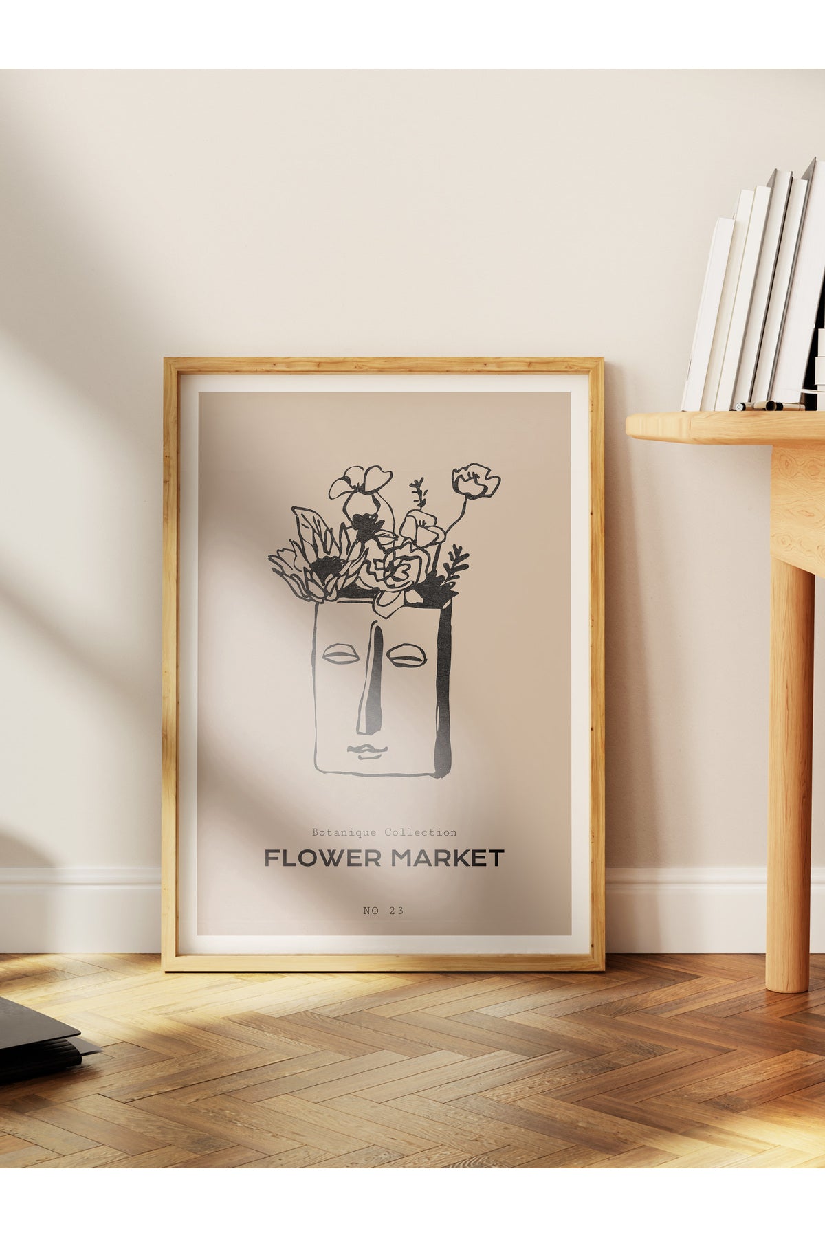 Soft Boho Çerçevesiz Duvar Posteri, İskandinav Temalı Poster - Salon, Mutfak ve Yatak Odası Dekoru