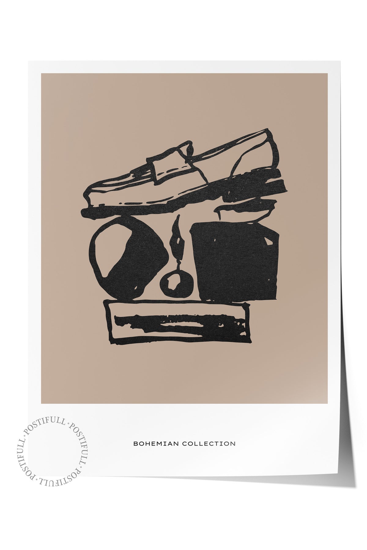 Soft Boho Çerçevesiz Duvar Posteri, İskandinav Temalı Poster - Salon, Mutfak ve Yatak Odası Dekoru