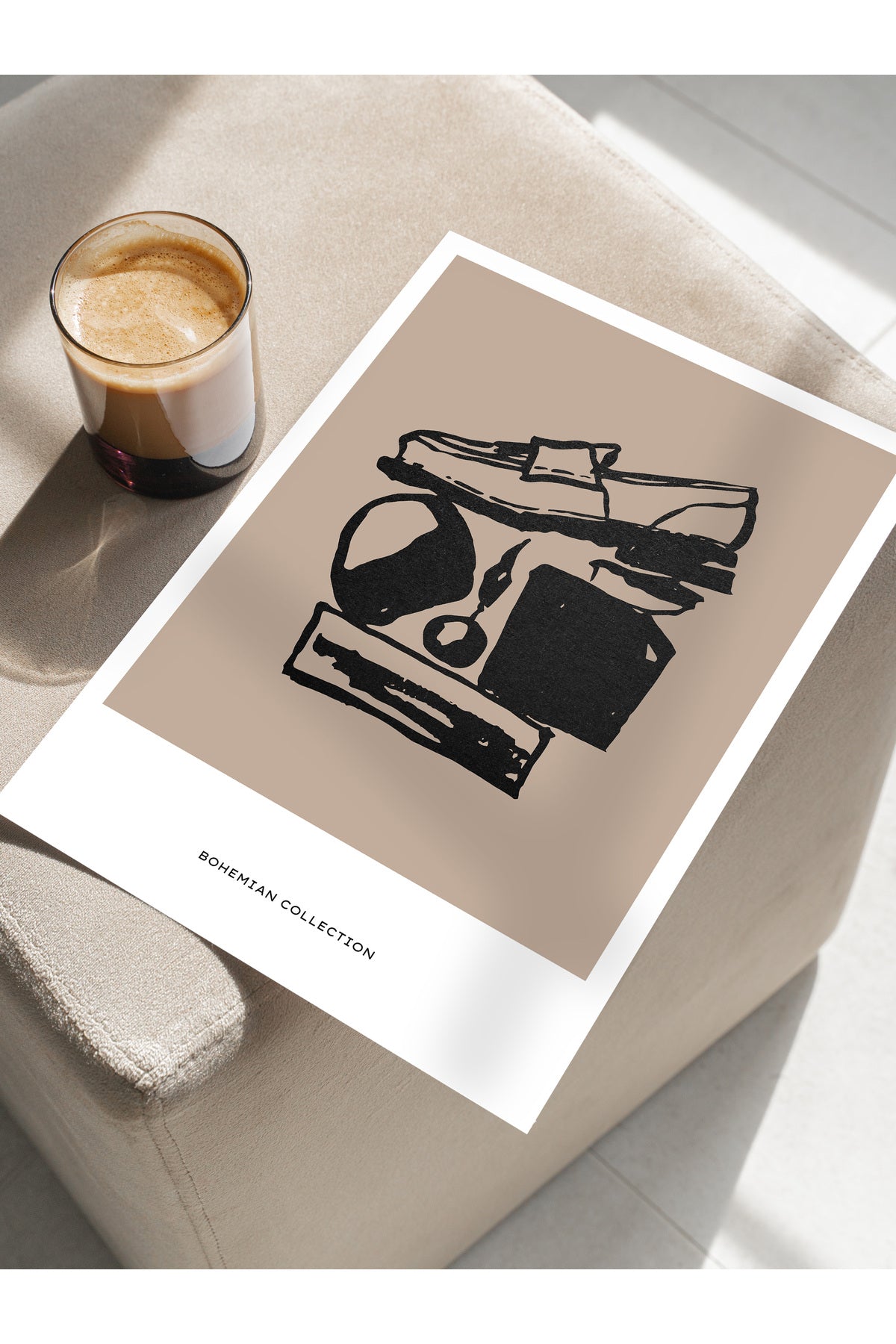 Soft Boho Çerçevesiz Duvar Posteri, İskandinav Temalı Poster - Salon, Mutfak ve Yatak Odası Dekoru